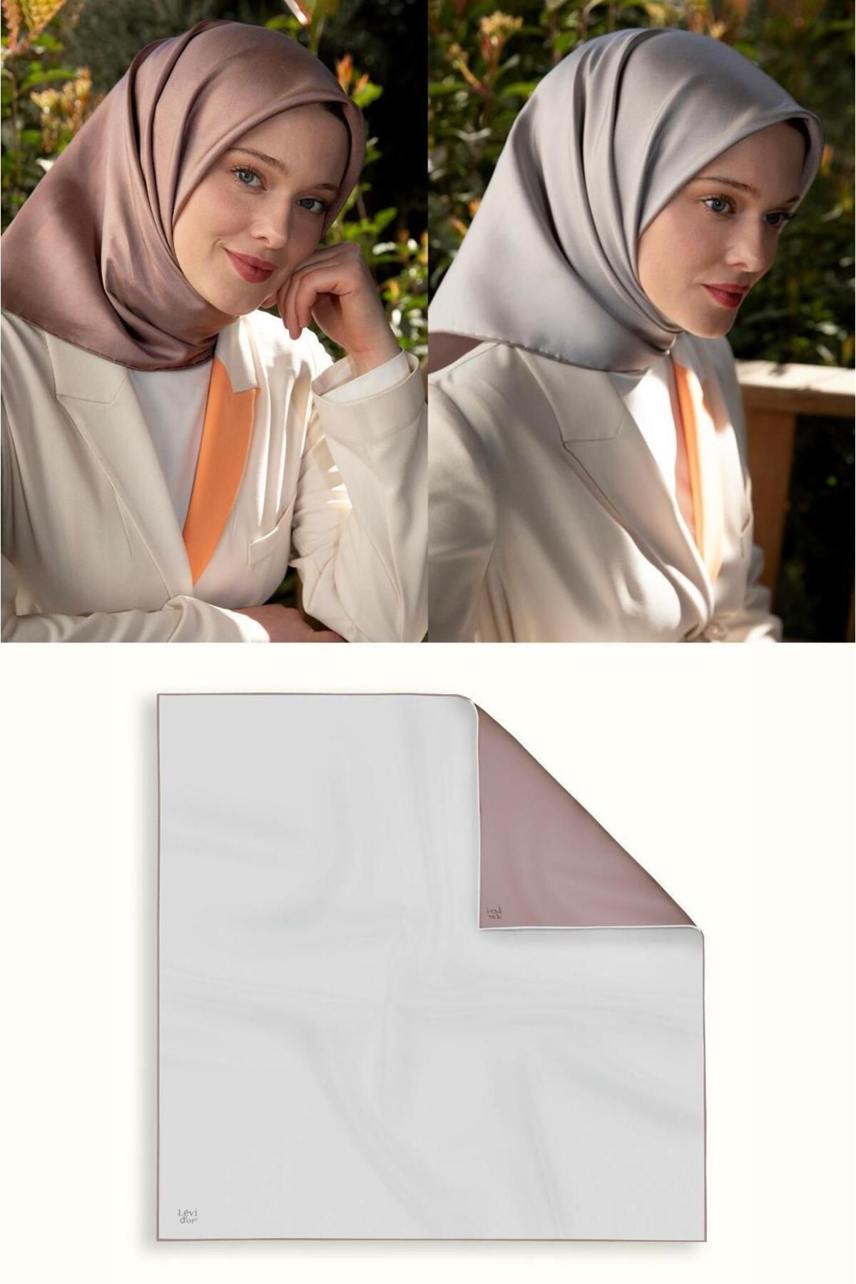 Elit Scarf Çift Taraflı Twill İpek Eşarp