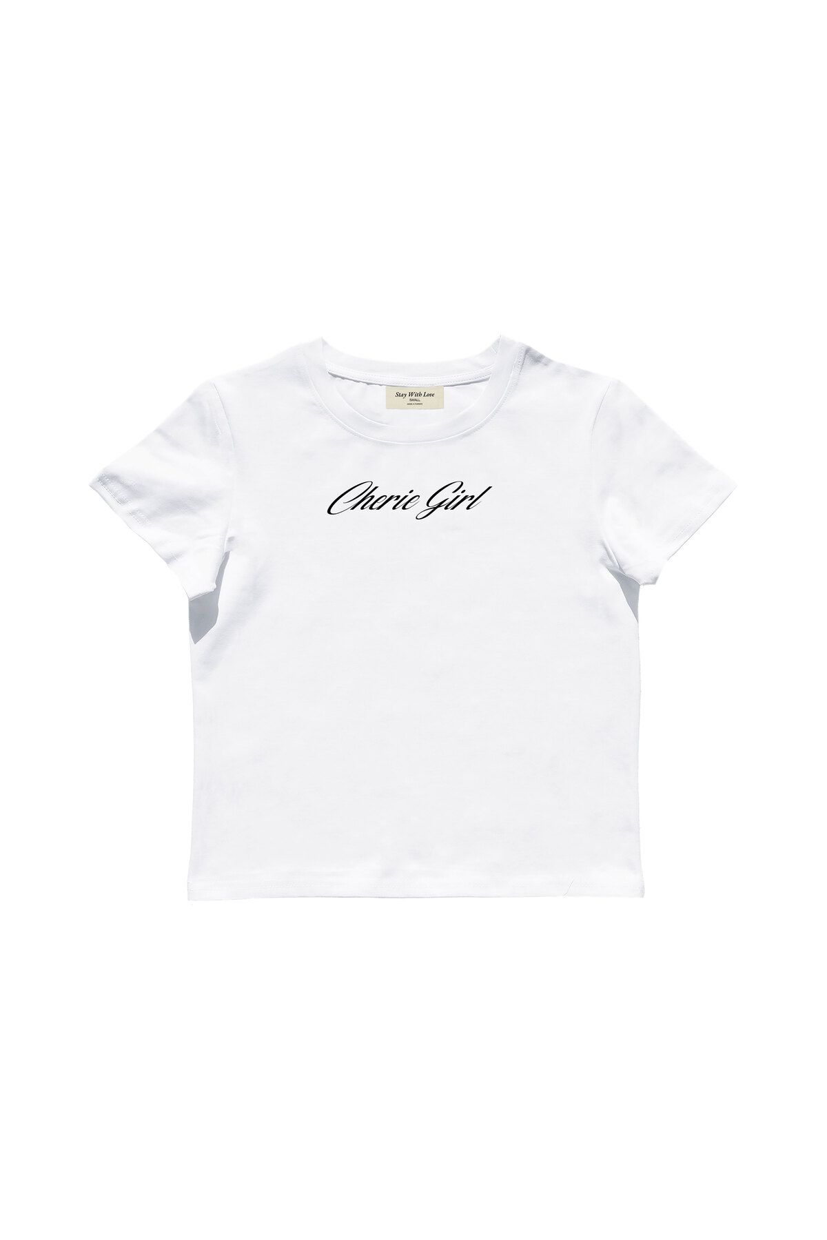 lethestudios Cherie Girl Baskılı Baby Tee Crop Top