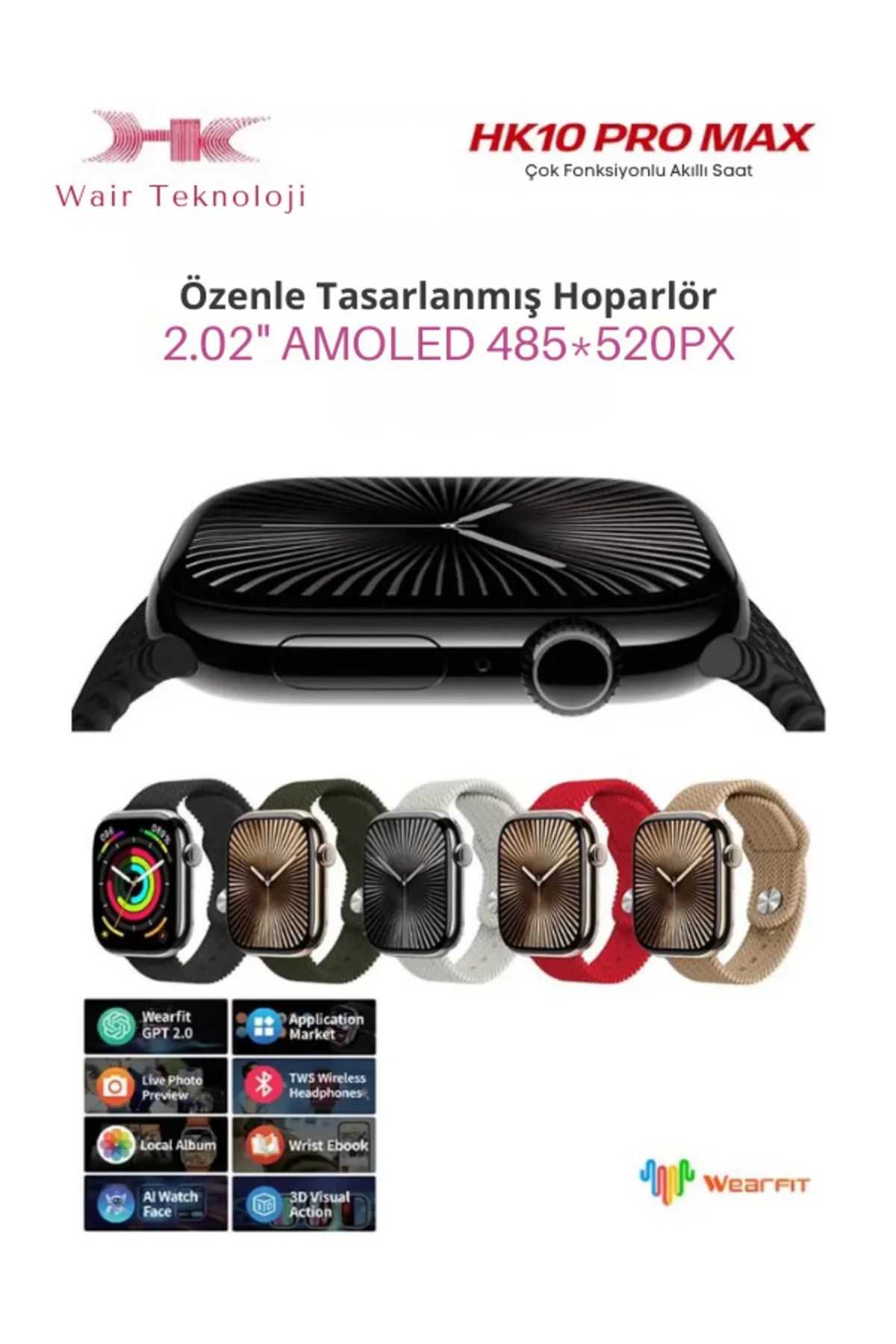 Marka Aksesuar Hk10 promax jet black siri destekli android-ios uyumlu