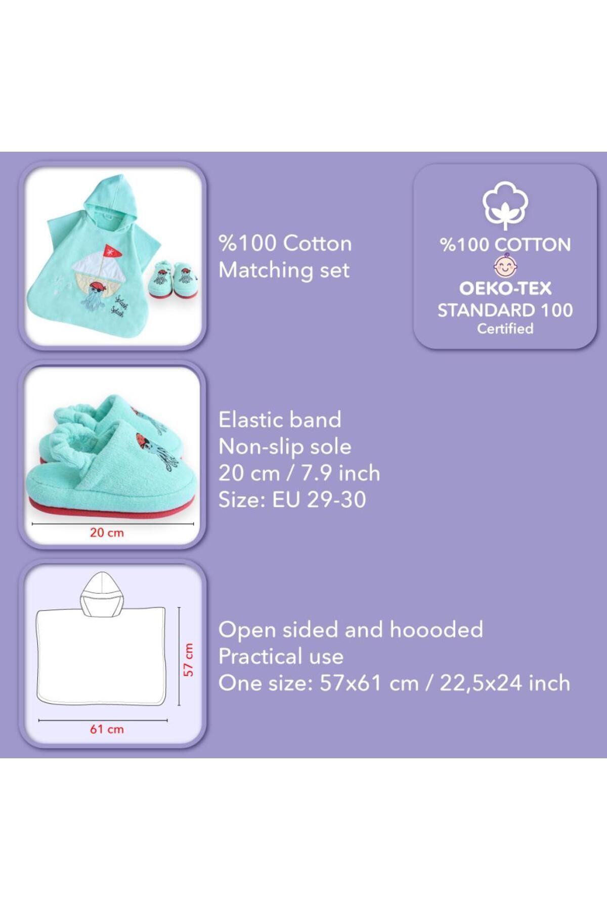 Milk & Moo-Milk&moo Kinder-Poncho und Hausschuhe Sailor Octopus 8