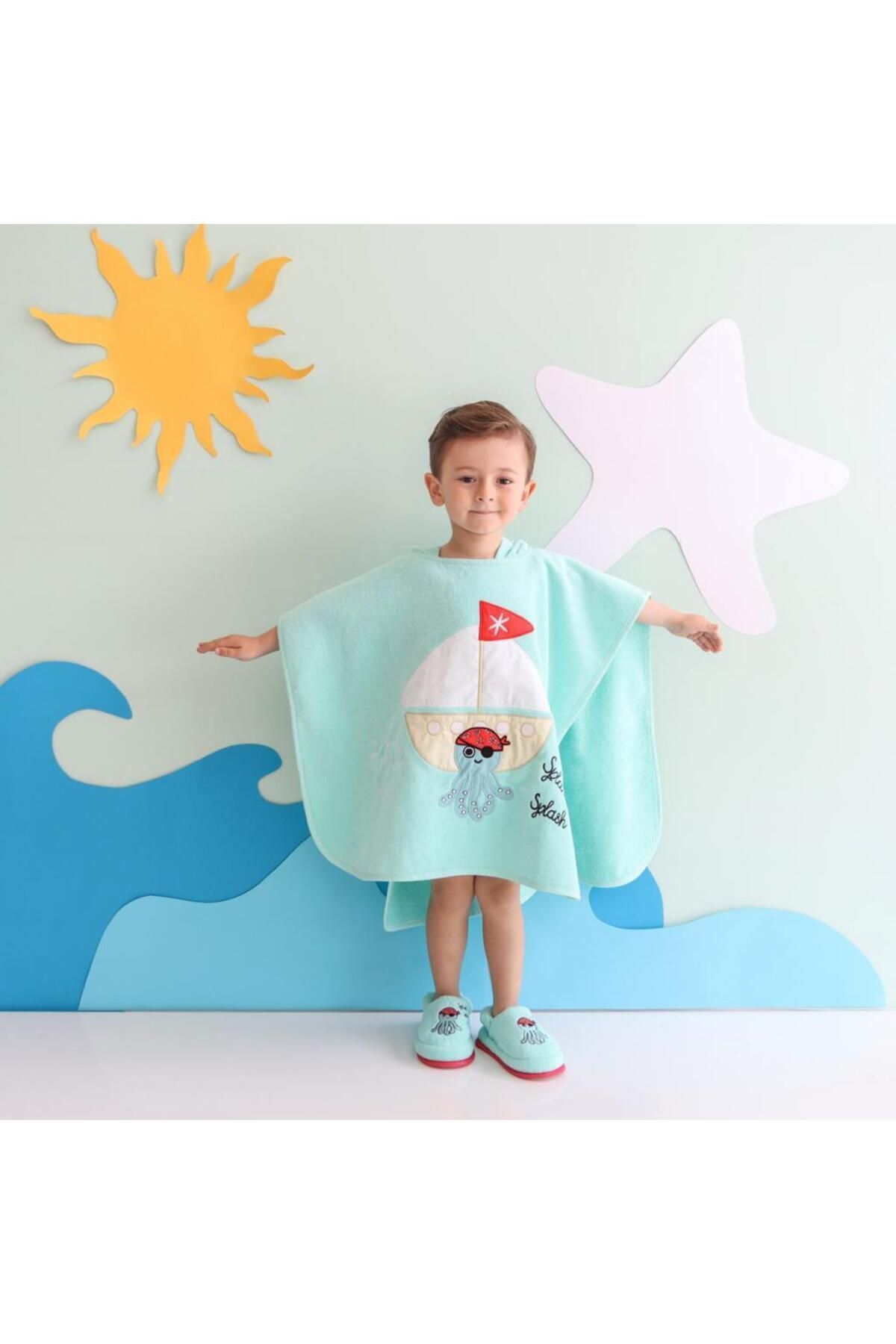 Milk & Moo-Milk&moo Kinder-Poncho und Hausschuhe Sailor Octopus 6