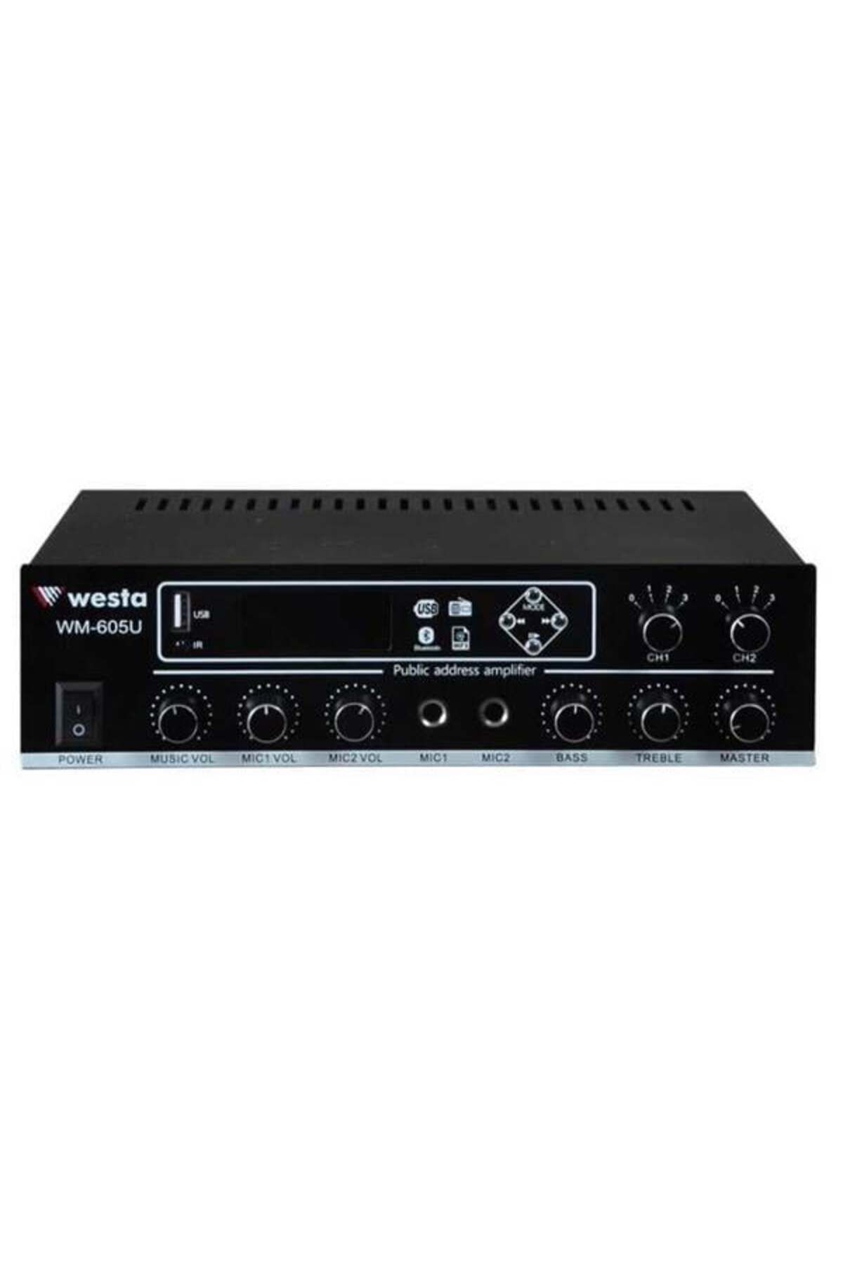 robotrend Westa Wm-605u Usb-bluetooth 2 Bölgeli 2 Mikrofon Girişli 100 Watt Trafolu Anfi