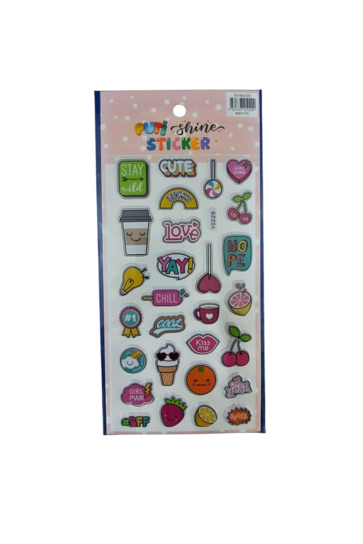 Puti PUTİ SHINE STICKER - SEVİMLİ ŞEKİLLER 10229