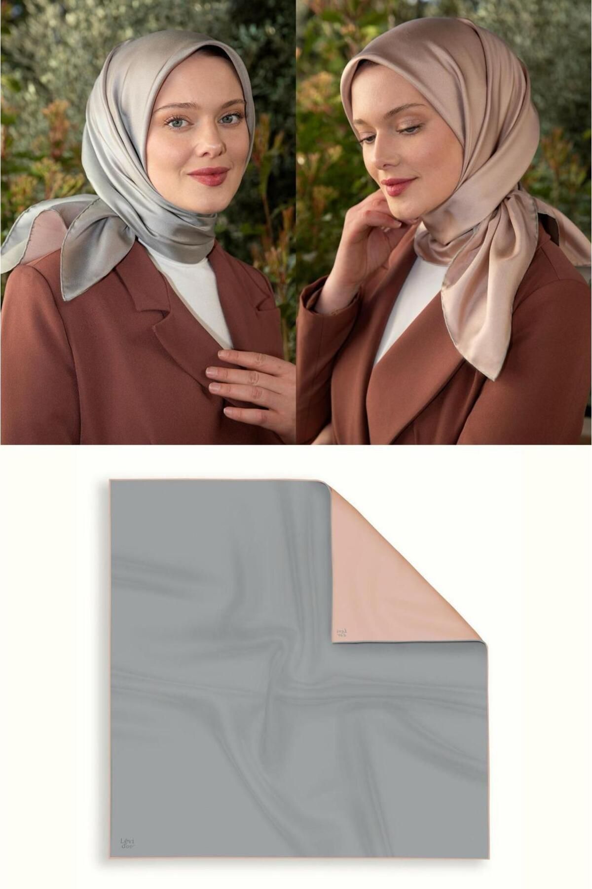 Elit Scarf Çift Taraflı Twill İpek Eşarp