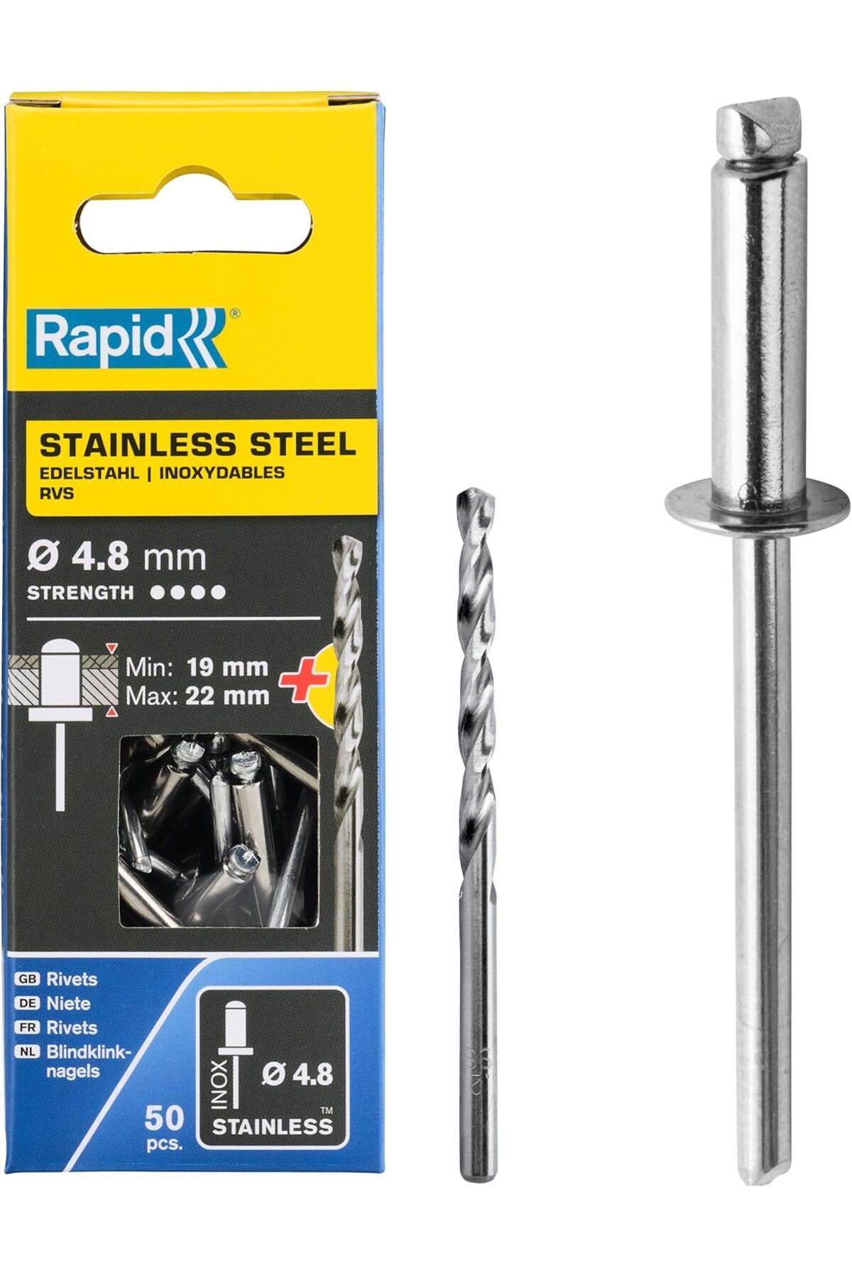 ÇAĞUR Dark Perçin 4.8X25 mm Paslanmaz Matkap Ucu Yenii 1099594