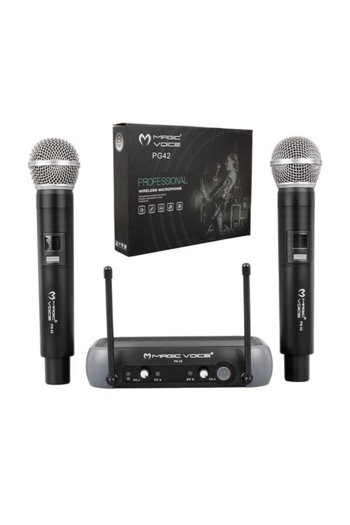 LovelymCo Magicvoice Pg-42X Vhf 2 El Kablosuz Volüm Kont Telsiz Mikrofon