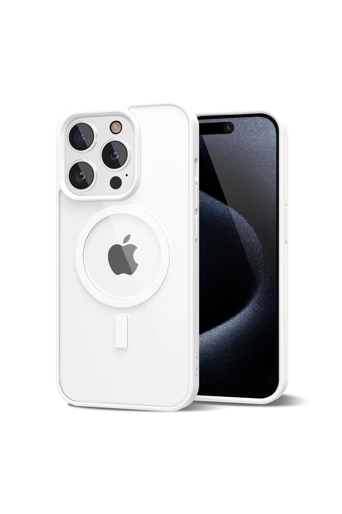 REDz Accessories Husă Pentru Iphone 16 Pro, Protecție Pentru Protecție Guardian, Magsafe, Spate Transparent, Margini Colorate, Albă - One Size