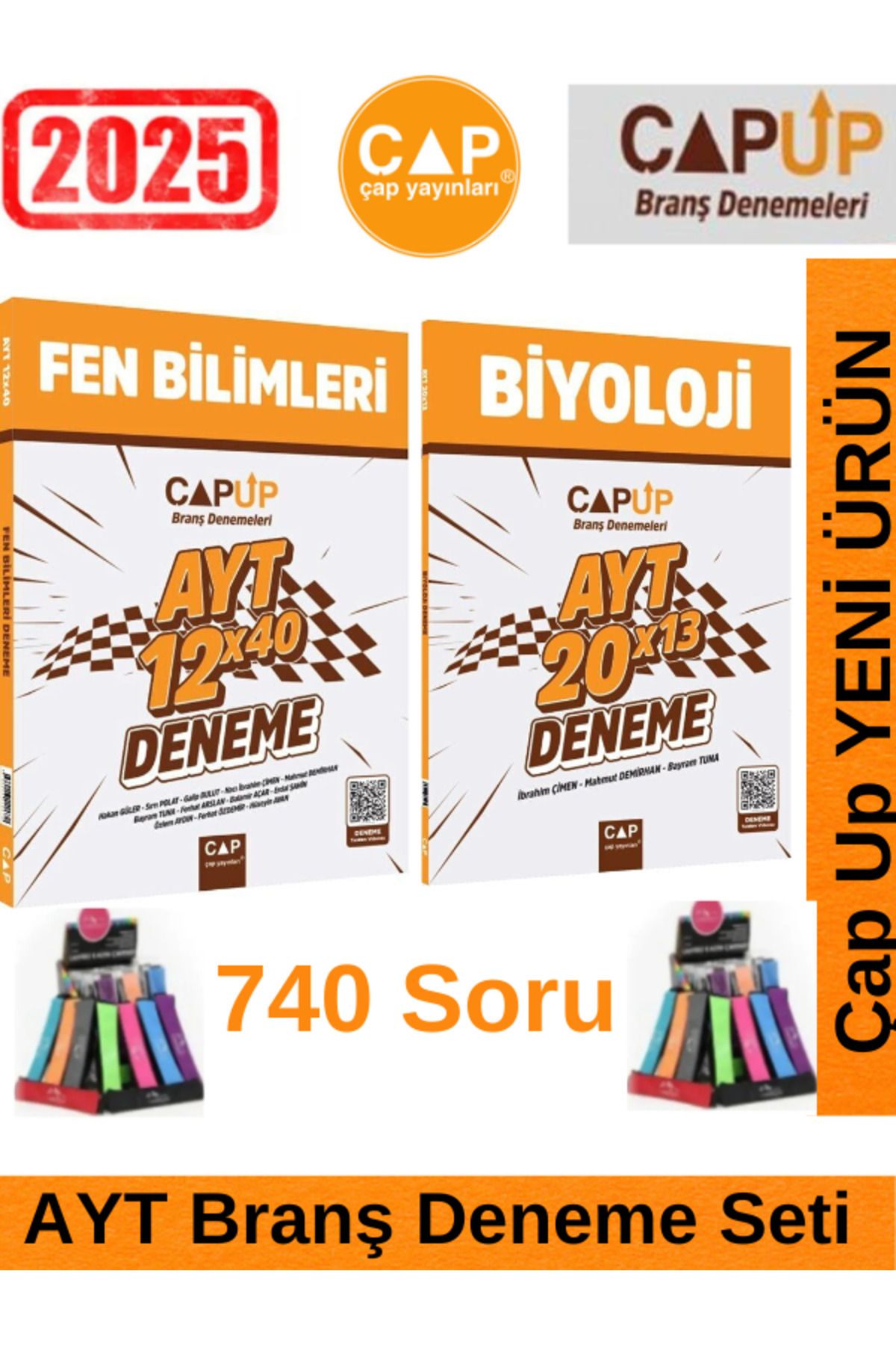 Ens Yayıncılık Çap Up Ayt Fen Bilimleri12x40-Biyoloji 13x40 Deneme Seti+Kalemlik
