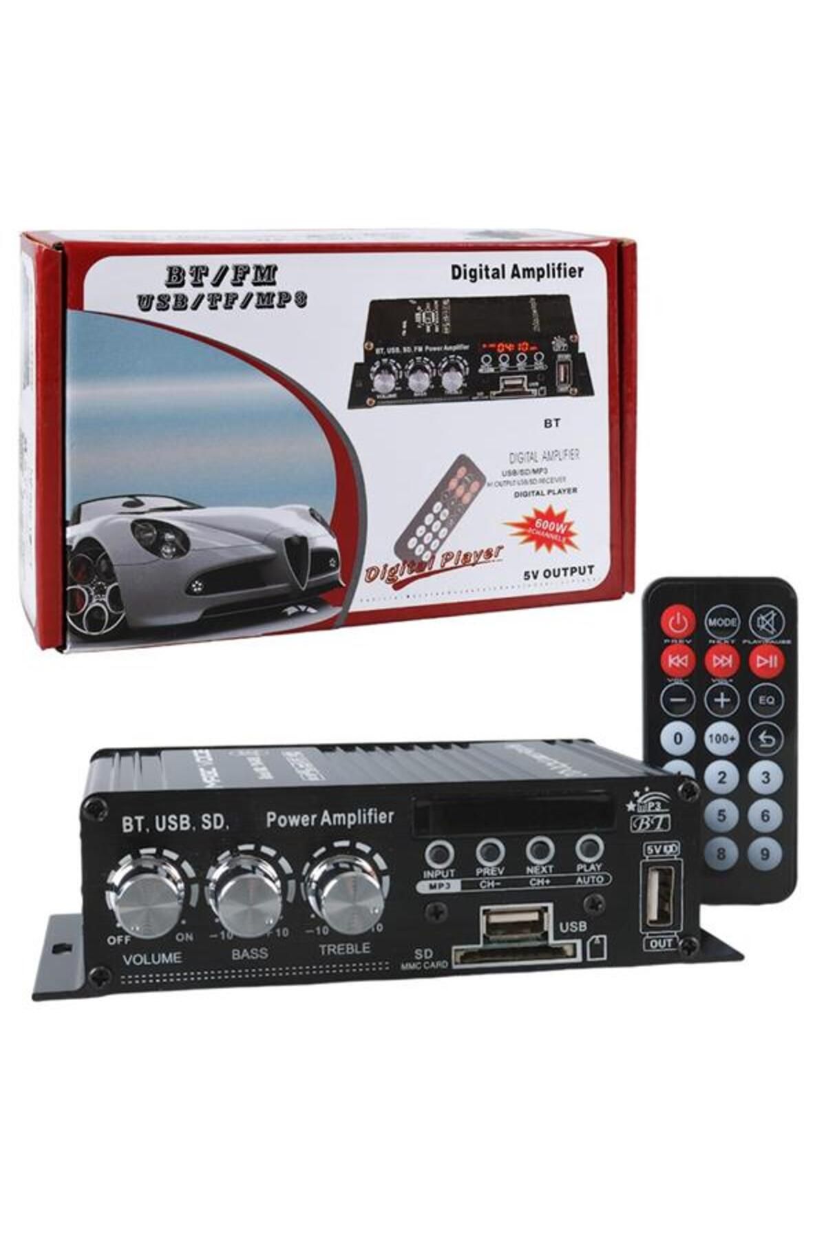 robotrend Magicvoice Yw-406l 12 Volt 100 Watt Motosiklet Bluetooth Amfi Usb/sd 2 Kanal Pazarcı - Anfi (154x80