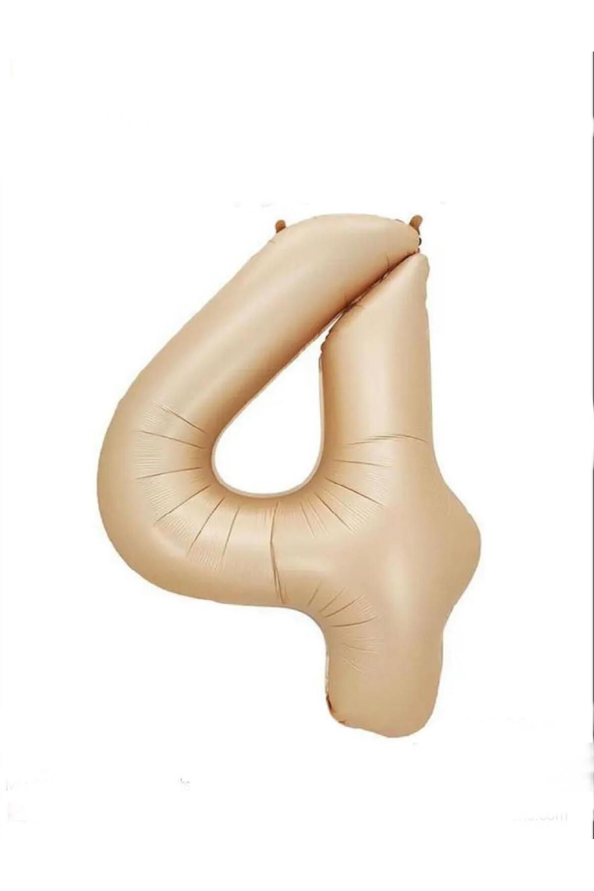 MİNAY 4 RAKAM FOLYO BALON KARAMEL RENK 34" 76cm