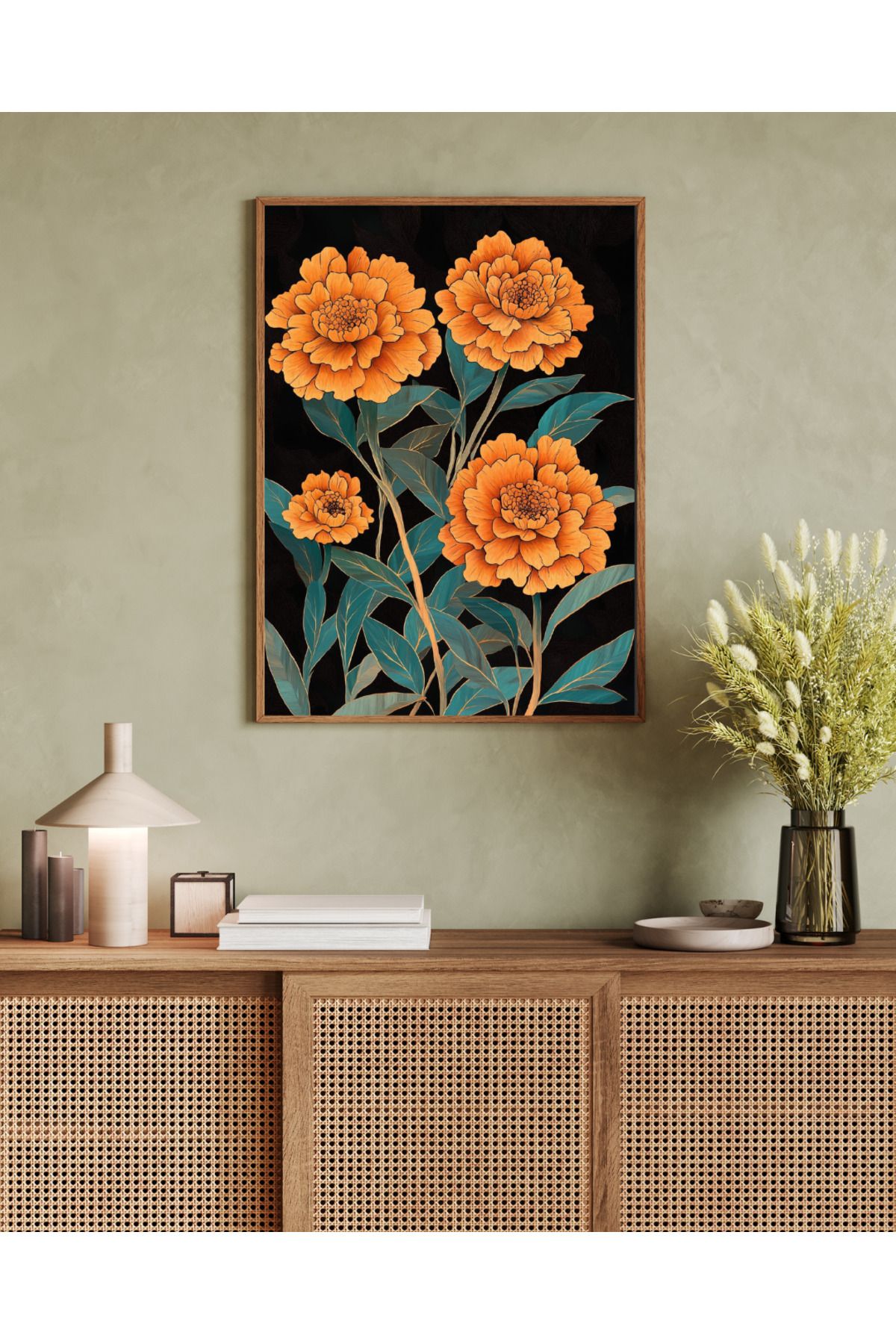 woodhomeworks tek parça salon ofis dekor tablo