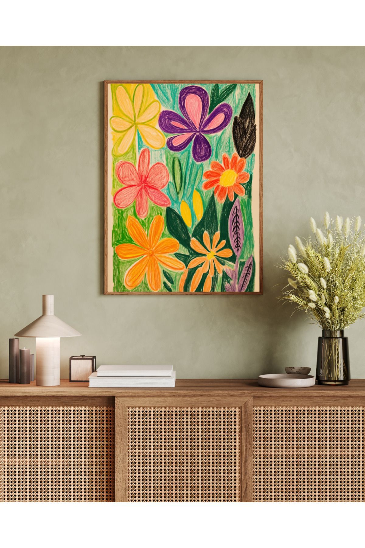 woodhomeworks tek parça salon ofis dekor tablo