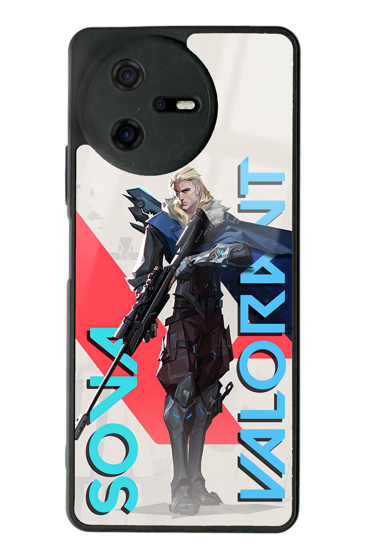 Spoyi Casper Via A40 Uyumlu Valorant Sova Tasarımlı Glossy Telefon Kılıfı