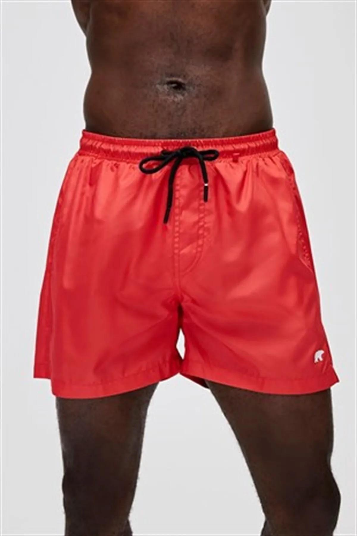 Bad Bear 21.01.09.004.KS-C54 Jacksonville King Size Erkek Deniz Şortu Kırmızı