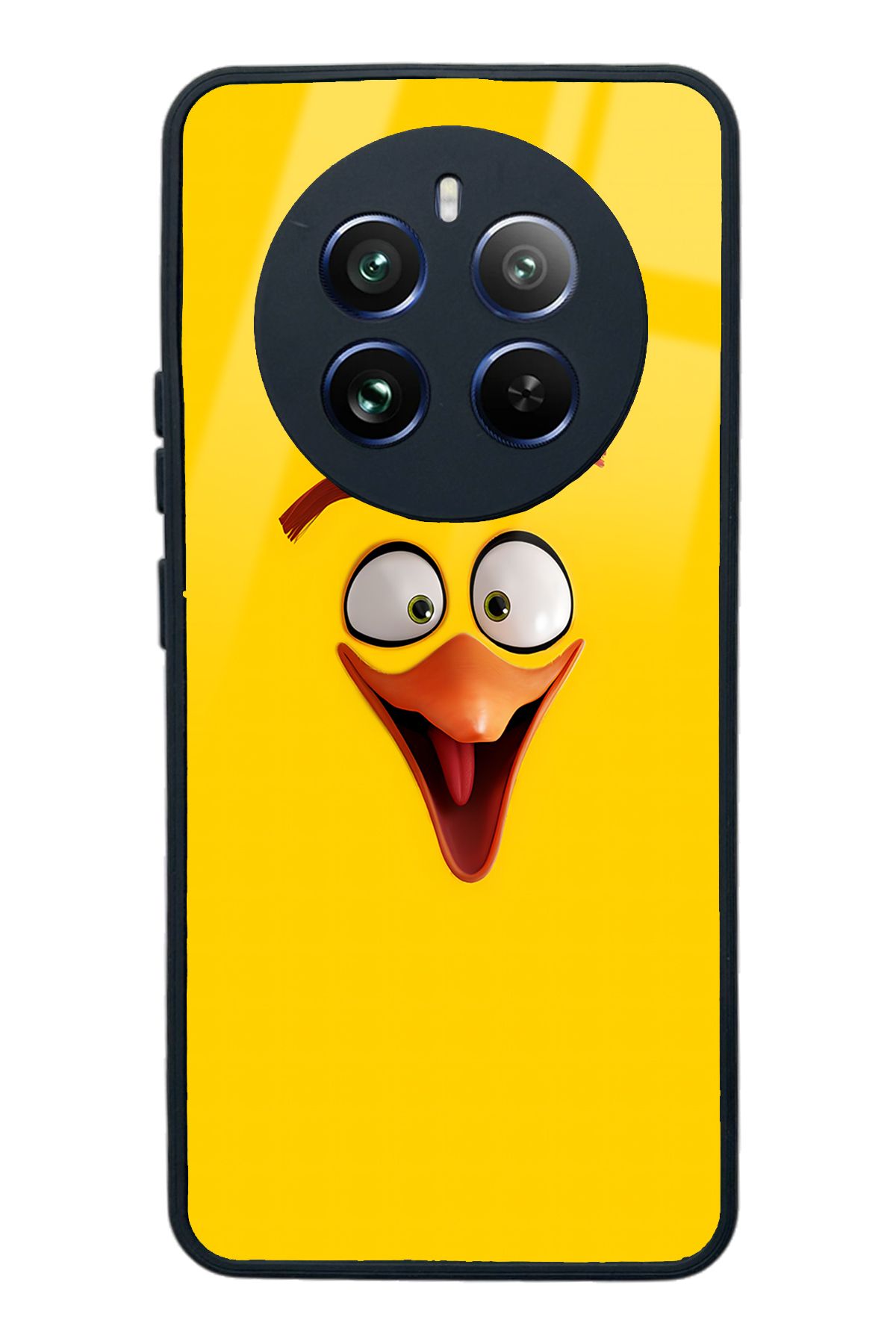 Spoyi Oppo Realme 12 Pro Yellow Angry Birds Tasarımlı Glossy Telefon Kılıfı
