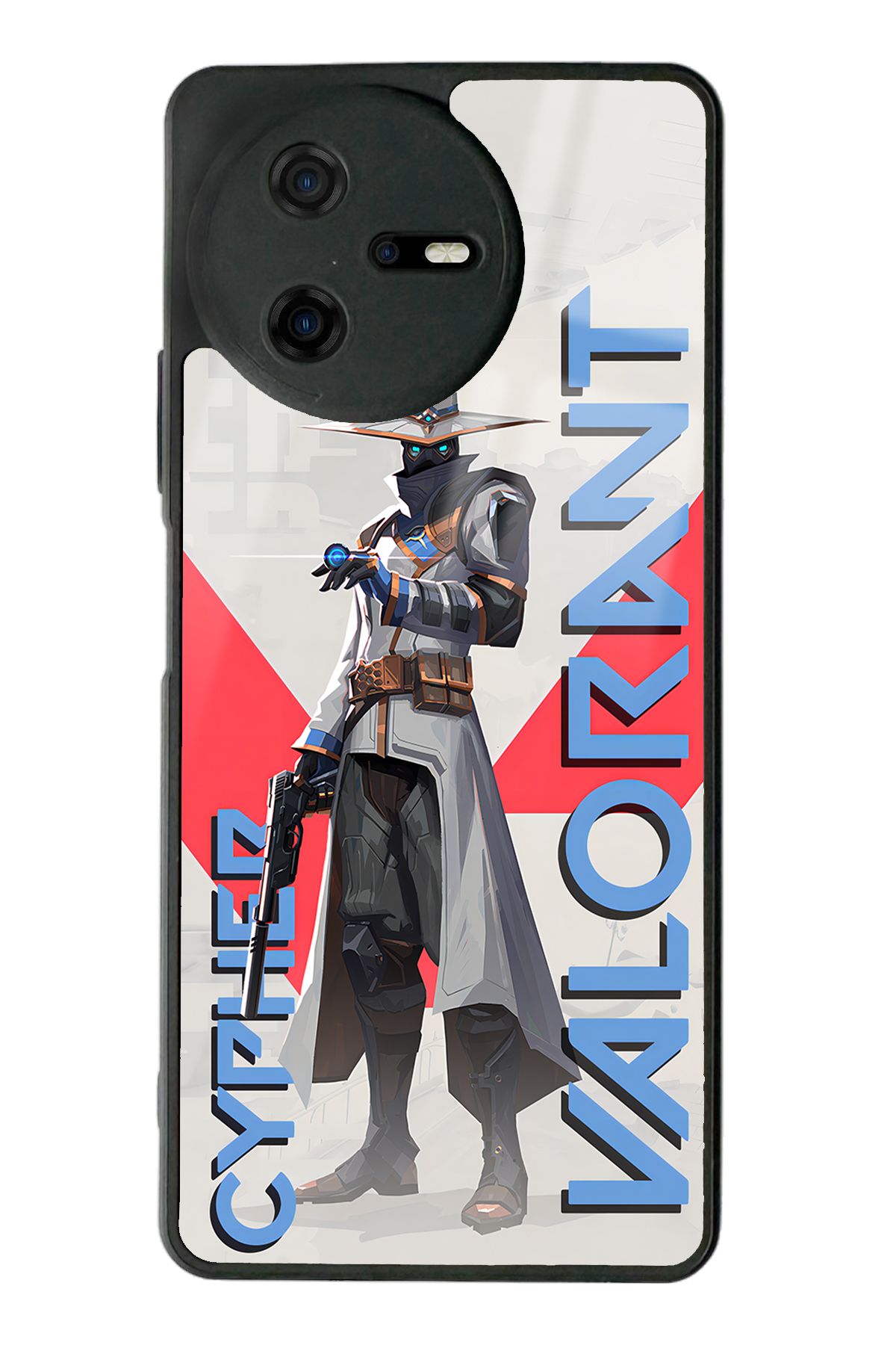 Spoyi Casper Via A40 Uyumlu   Valorant Cypher Tasarımlı Glossy Telefon Kılıfı