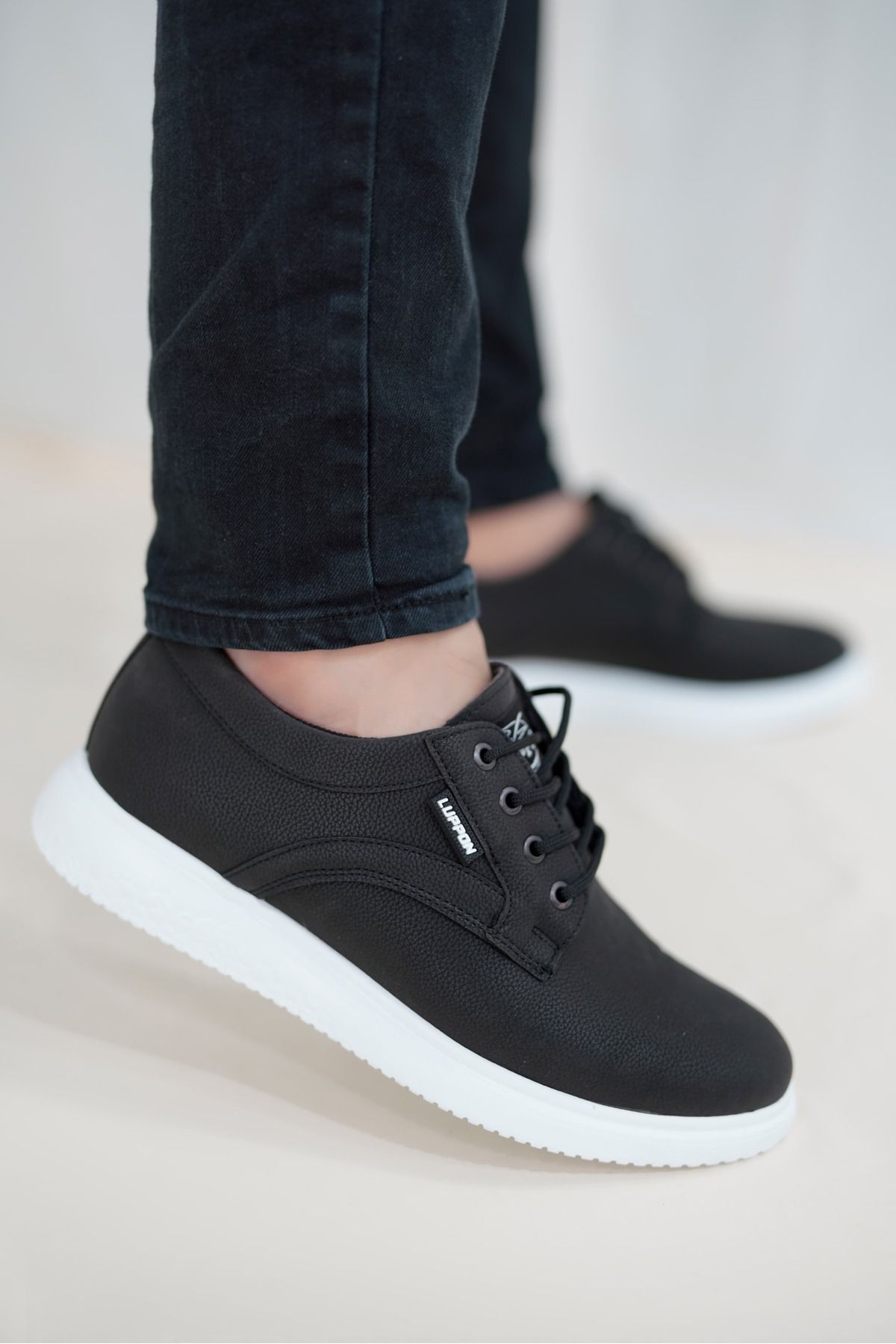 Nubbock Erkek Siyah Beyaz Günlük Casual Ayakkabı NK4030