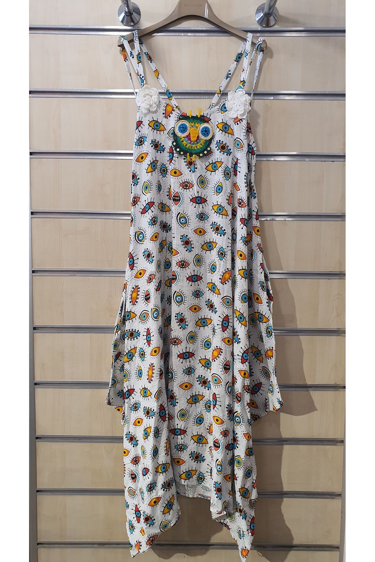 Park Moda NAKIŞ İŞLEMELİ TASARIM İP ASKILI ELBİSE