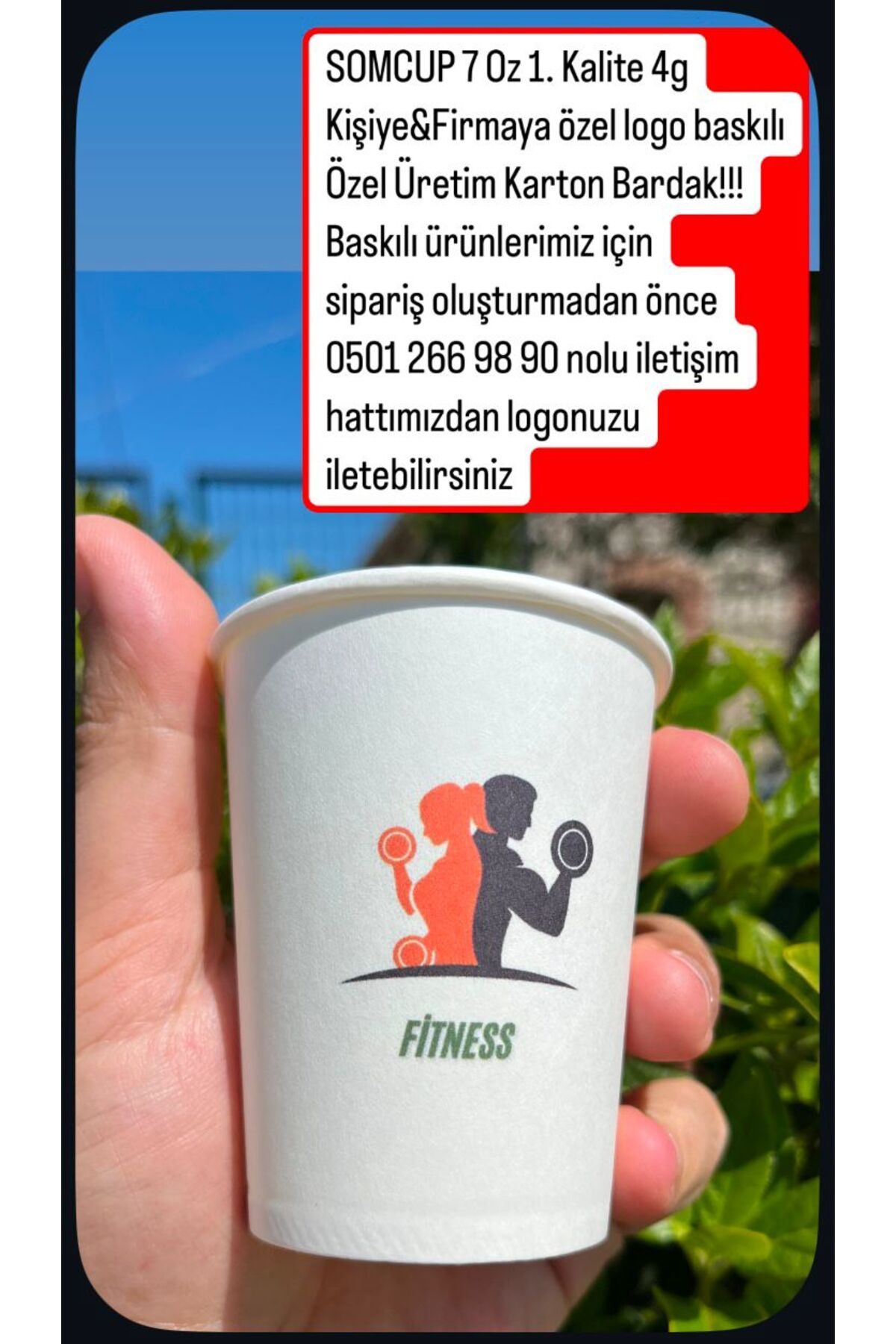 som SOMCUP Firmaya&Kişiye Özel Logo Baskılı 7 Oz (50x20 1.000 Adet) 1. kalite logo baskılı karton bardak