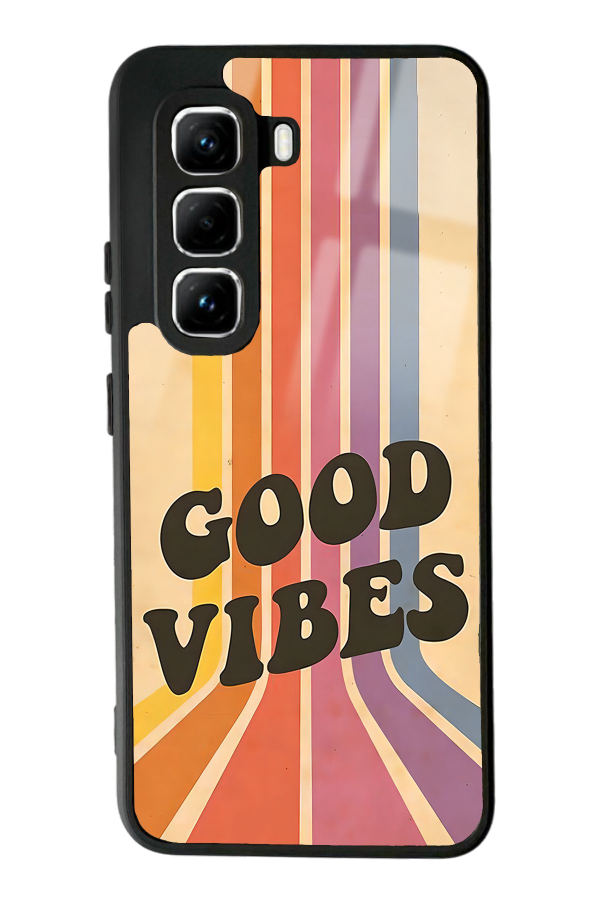 Spoyi İnfinix Hot 50 Pro Good Vibes Tasarımlı Glossy Telefon Kılıfı