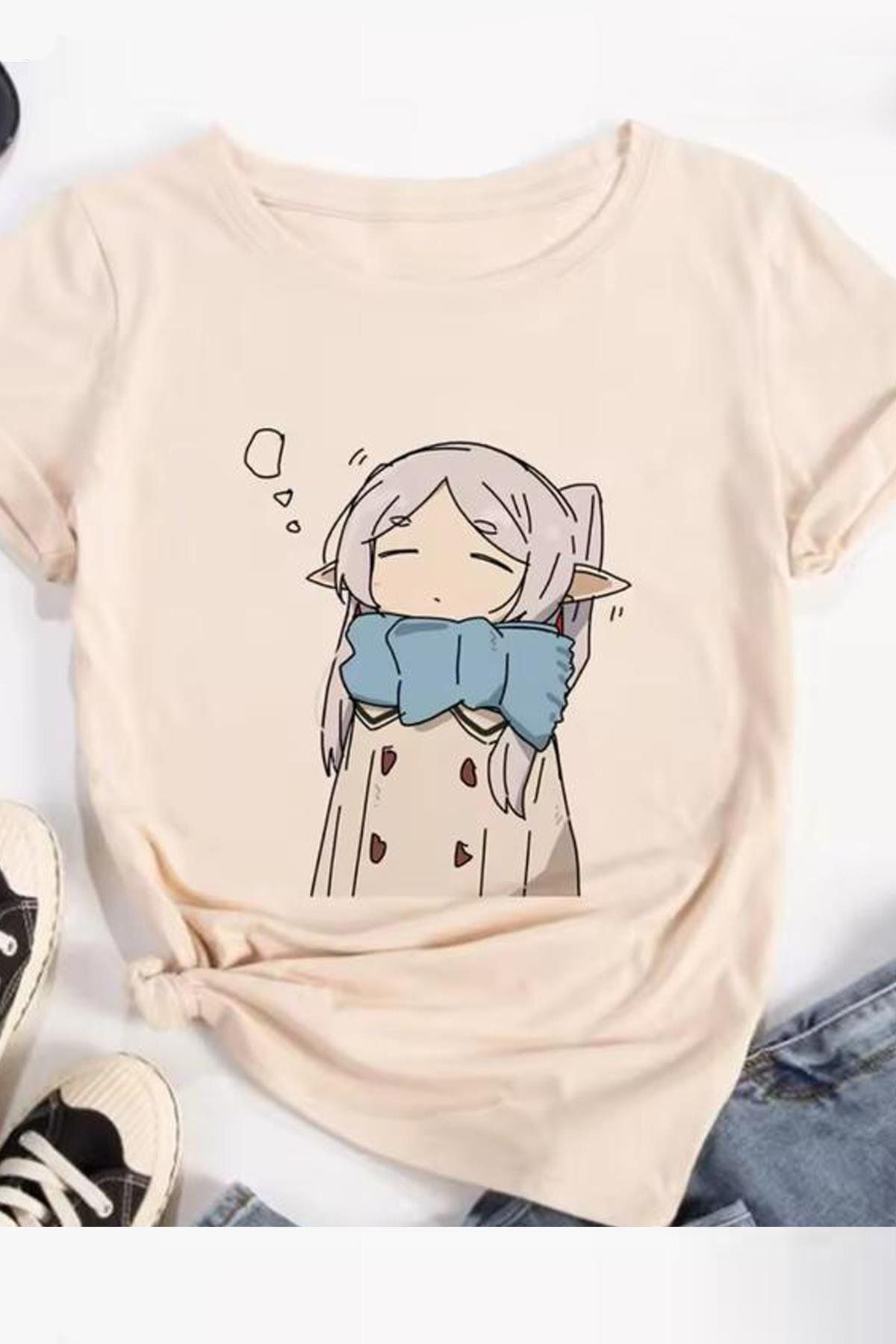 Köstebek Anime Frieren Beyond Journey's End Unisex T-shirt