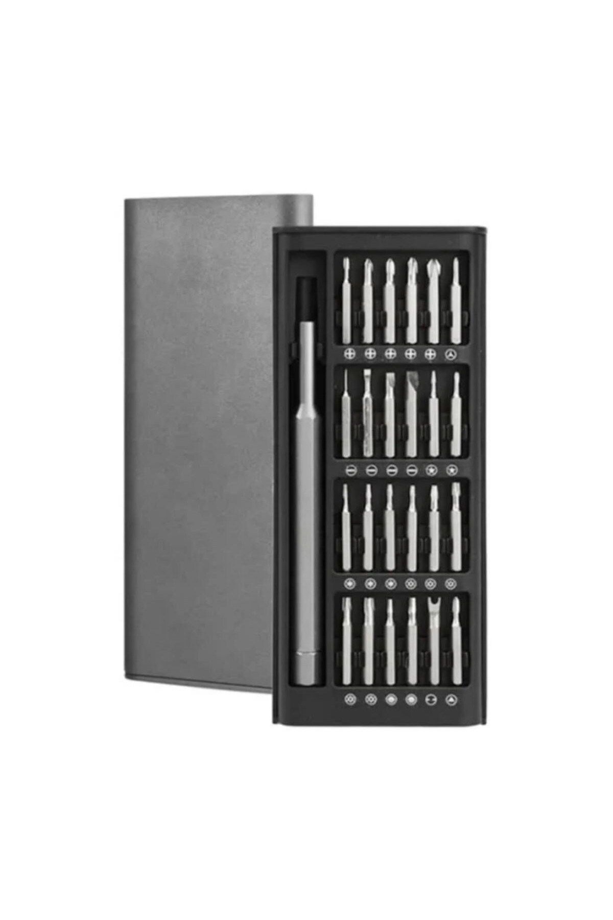 KfksStore 25 Parça 24 farklı uçlu Mıknatıslı 25 in 1 Tornavida Seti