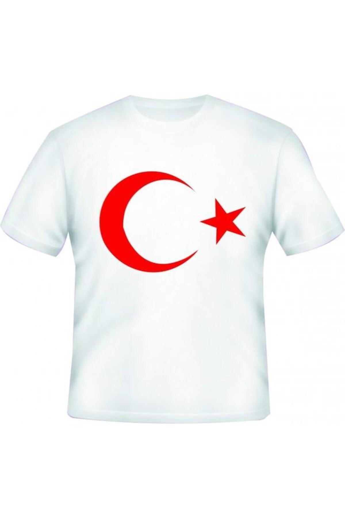Naz Bebek-Dode Flora Kids Moon Star Crescent Printed T-Shirt 2