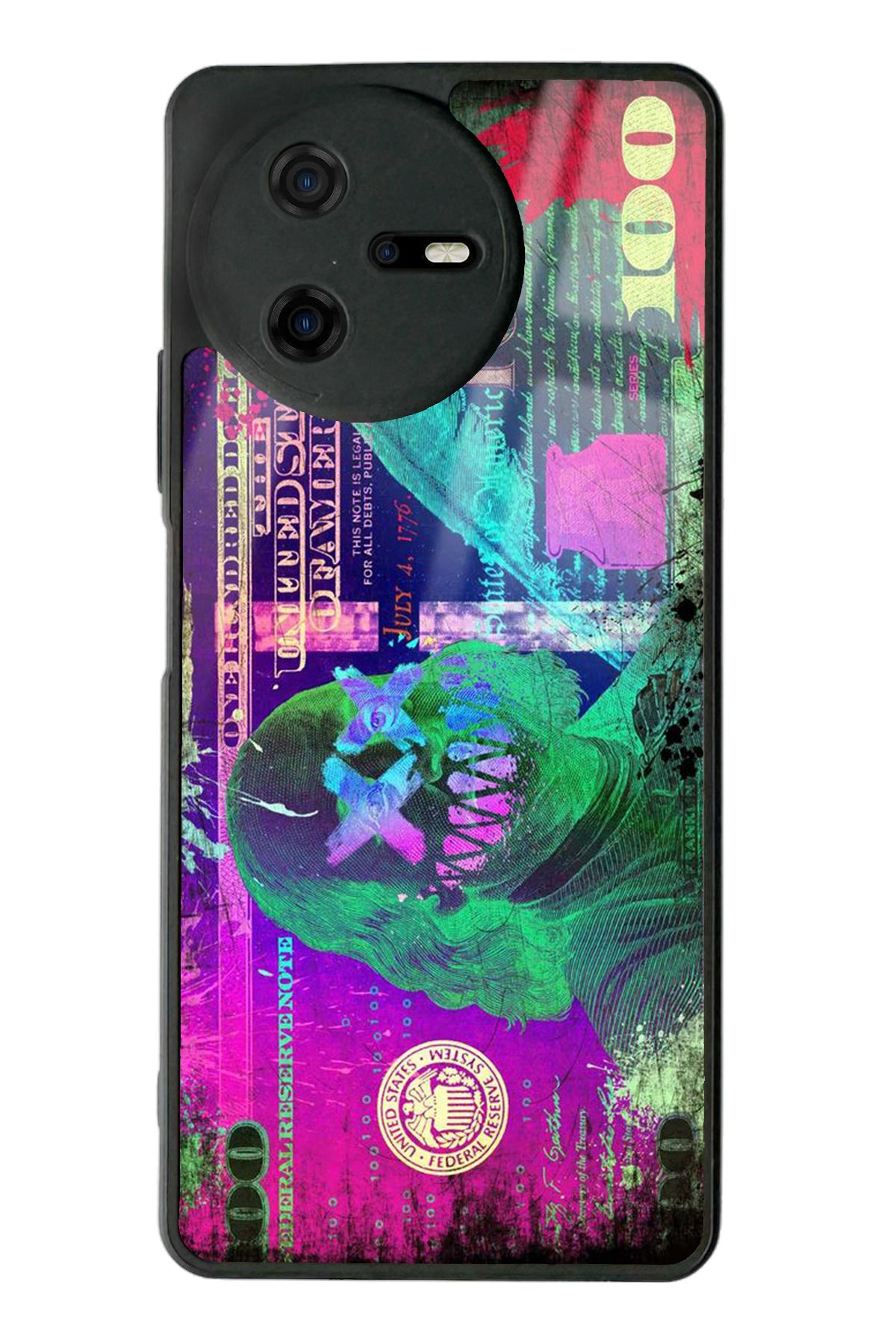 Spoyi Casper Via A40 Joker Dolars Tasarımlı Glossy Telefon Kılıfı