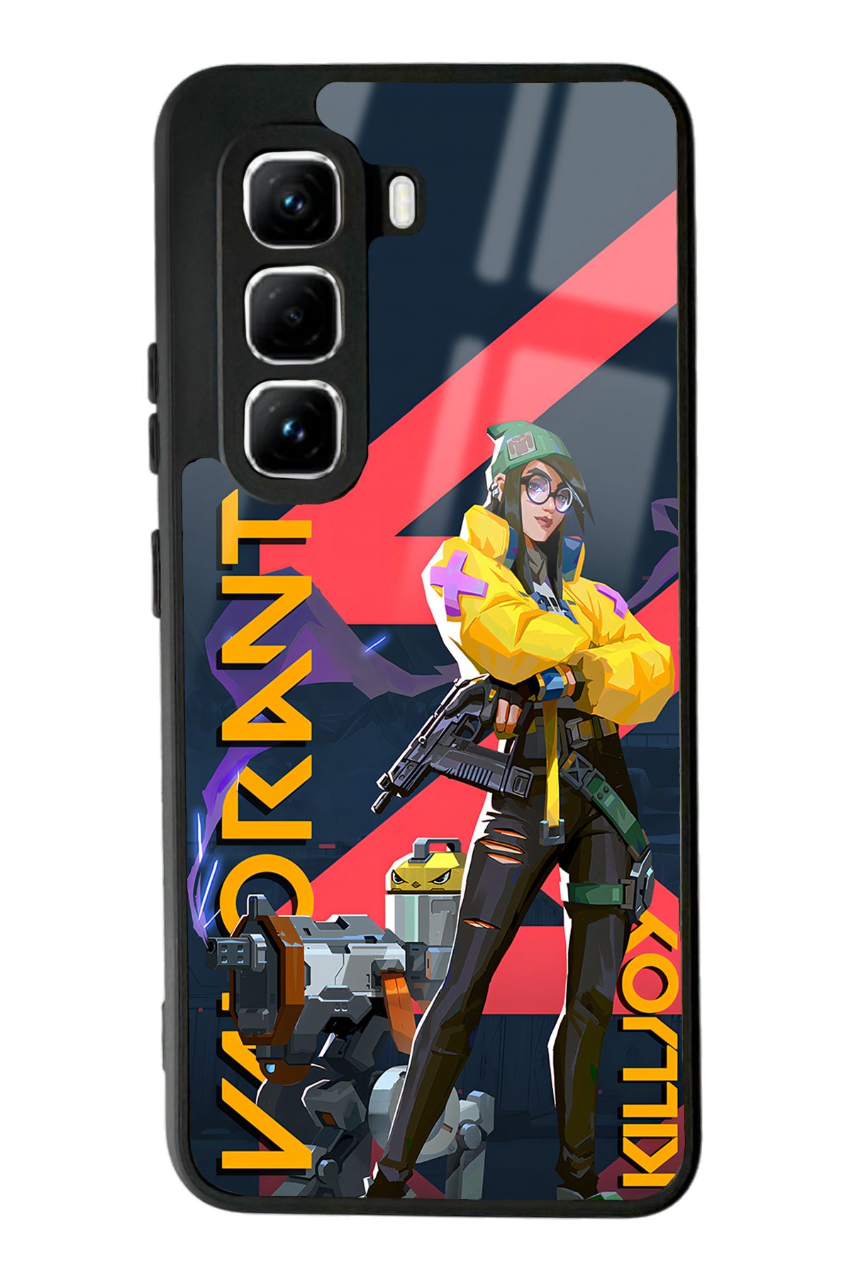 Spoyi İnfinix Hot 50 Pro Valorant Killjoy Tasarımlı Glossy Telefon Kılıfı
