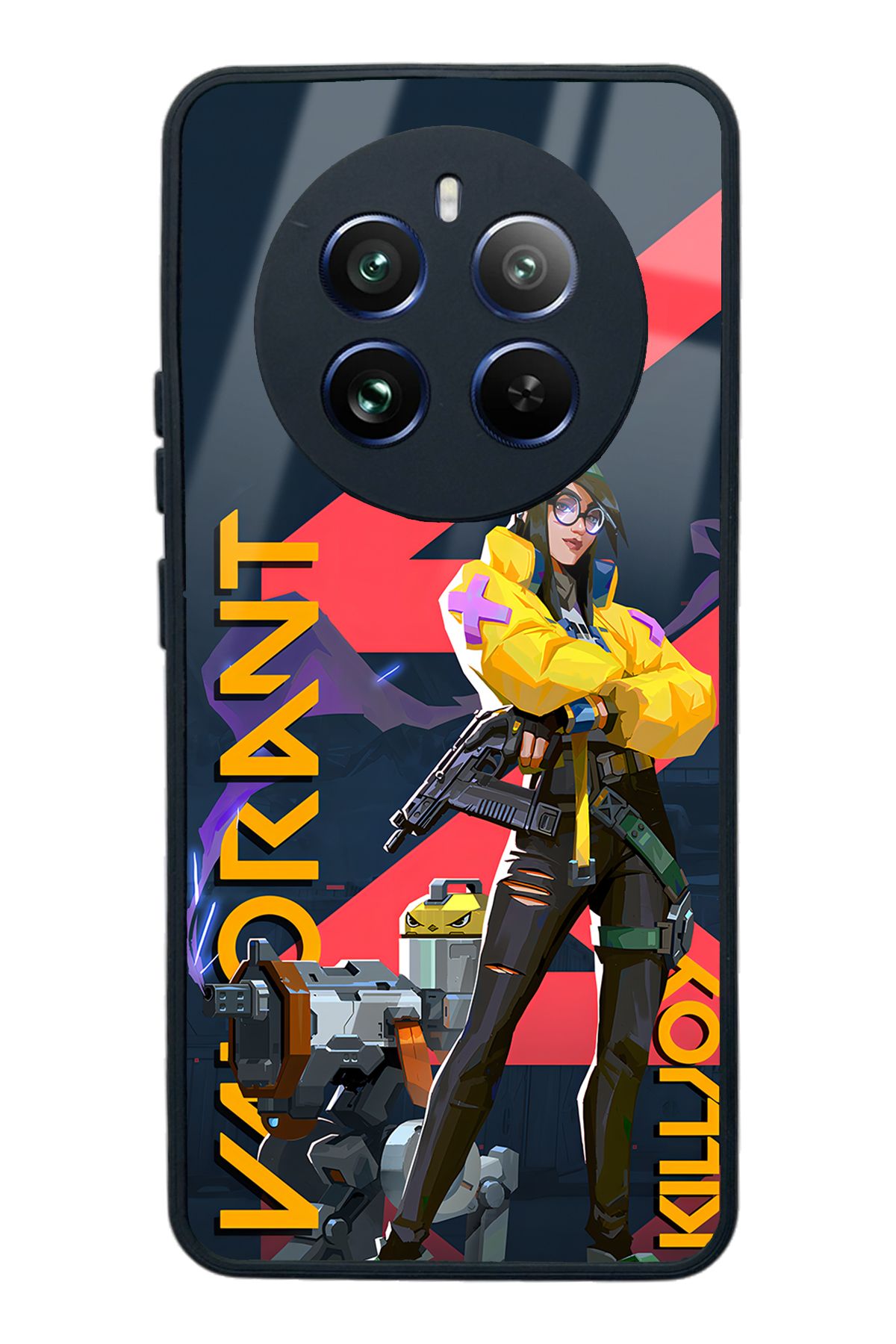 Spoyi Realme 12 Pro Plus uyumlu  Valorant Killjoy Tasarımlı Glossy Telefon Kılıfı