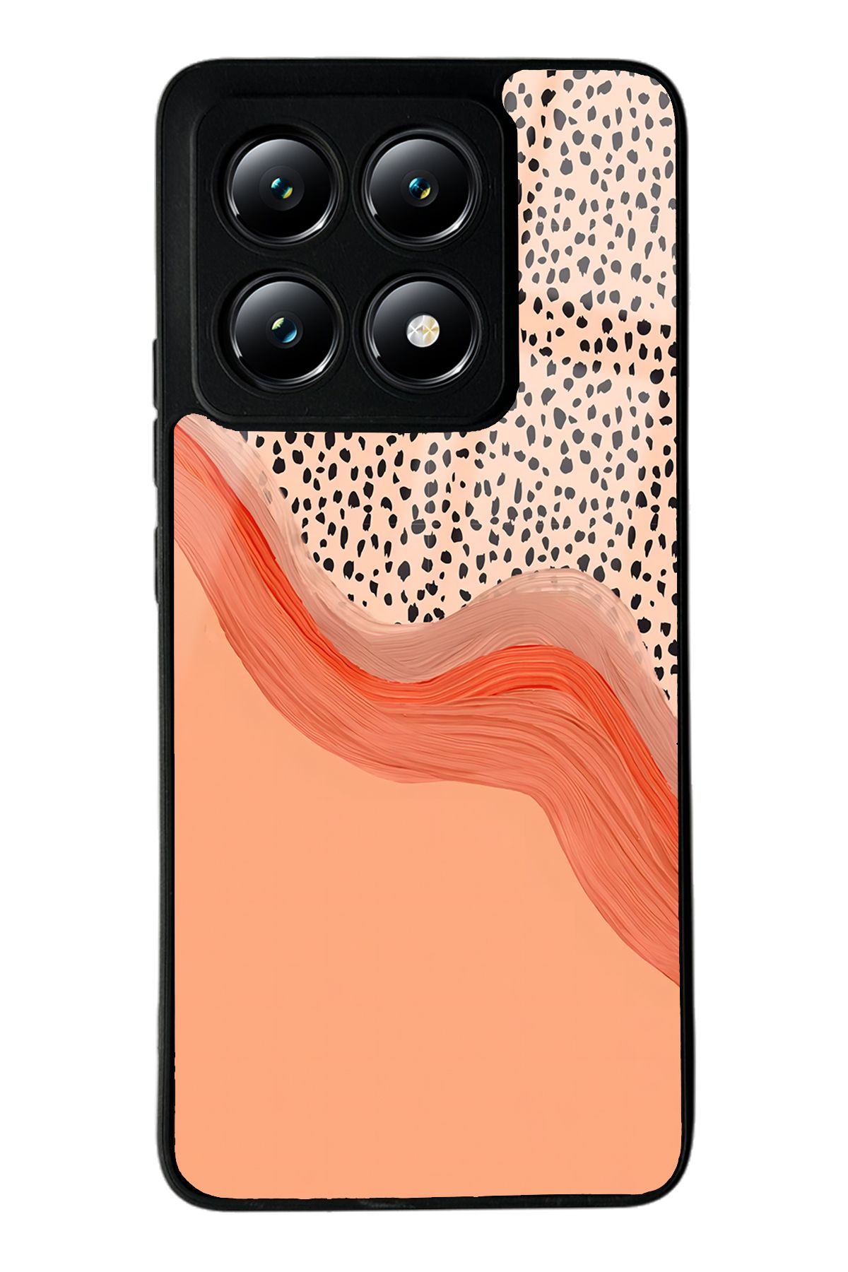 Spoyi Xiaomi Mi 14T Nude Benekli Tasarımlı Glossy Telefon Kılıfı