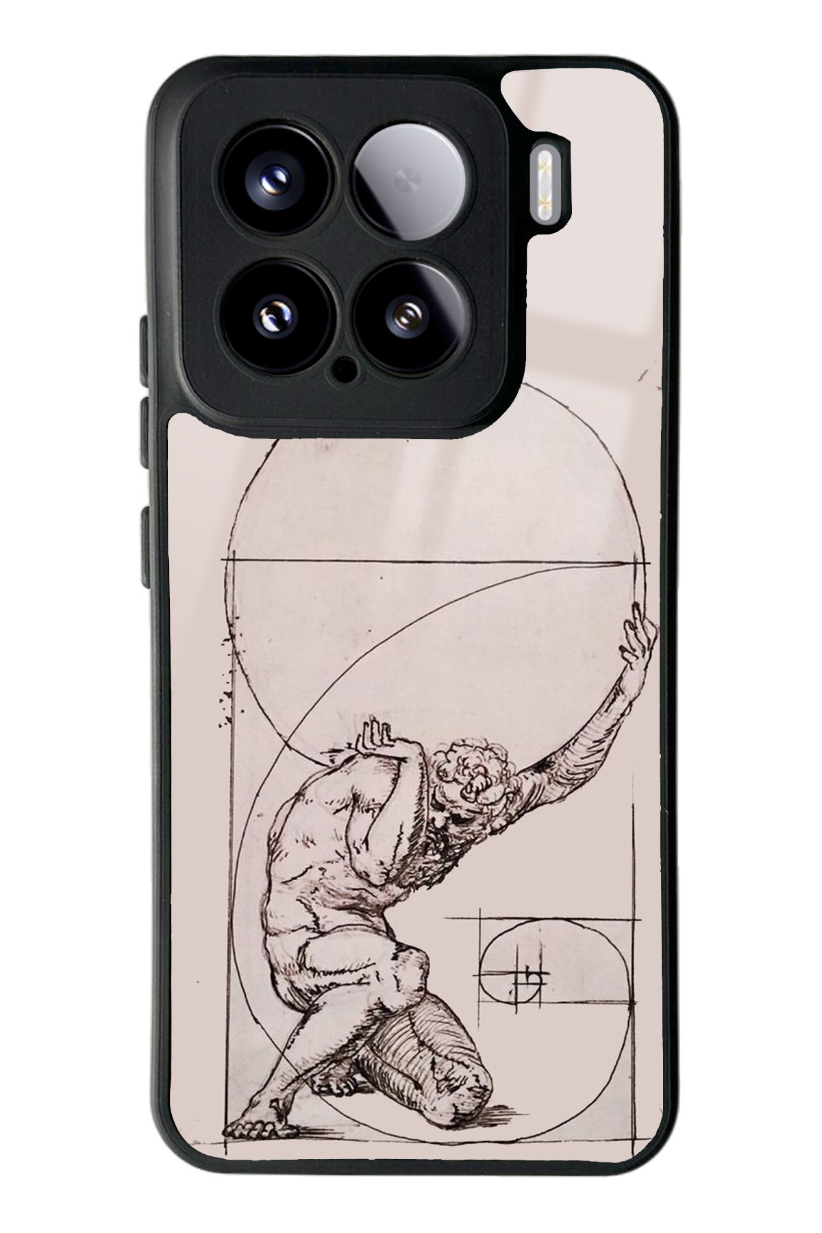 Spoyi Xiaomi Mi 15 Heykel Tasarımlı Glossy Telefon Kılıfı