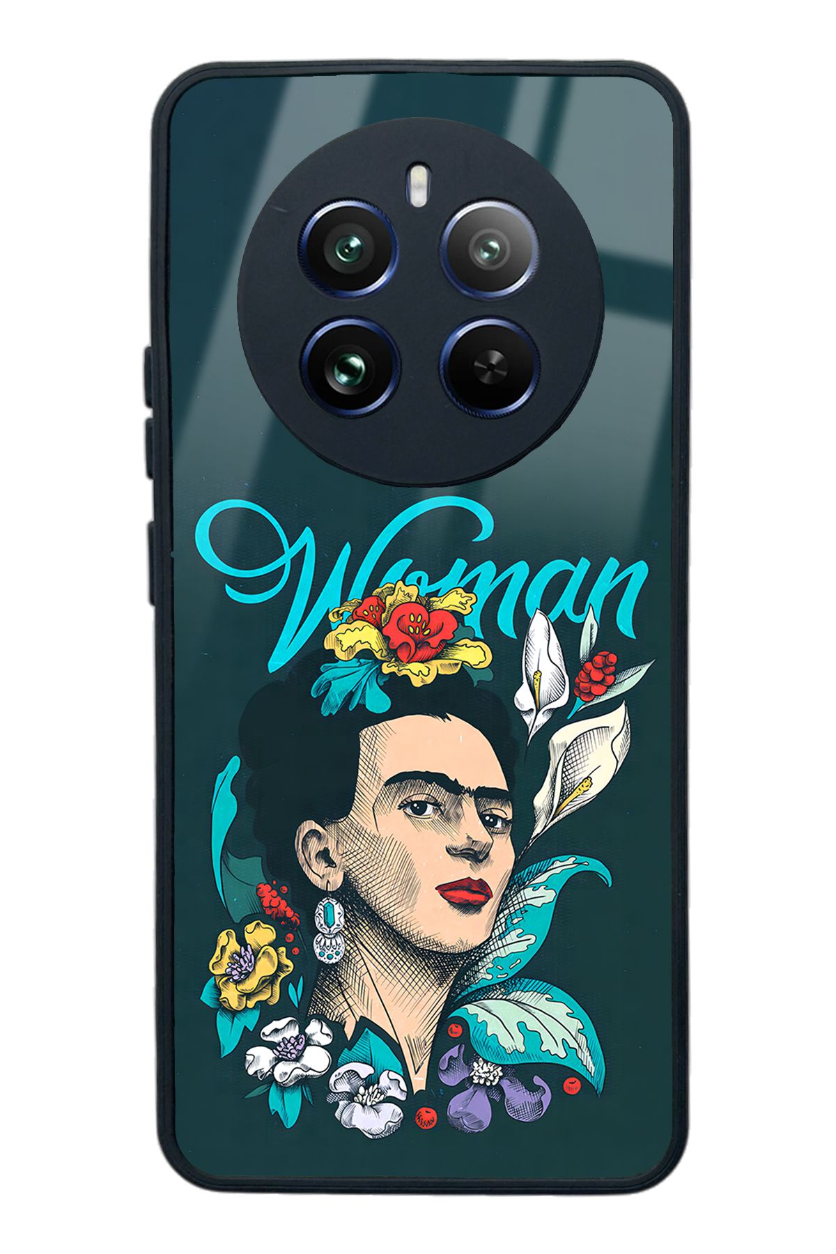 Spoyi Oppo Realme 12 Pro Plus Women Frida Kahlo Tasarımlı Glossy Telefon Kılıfı