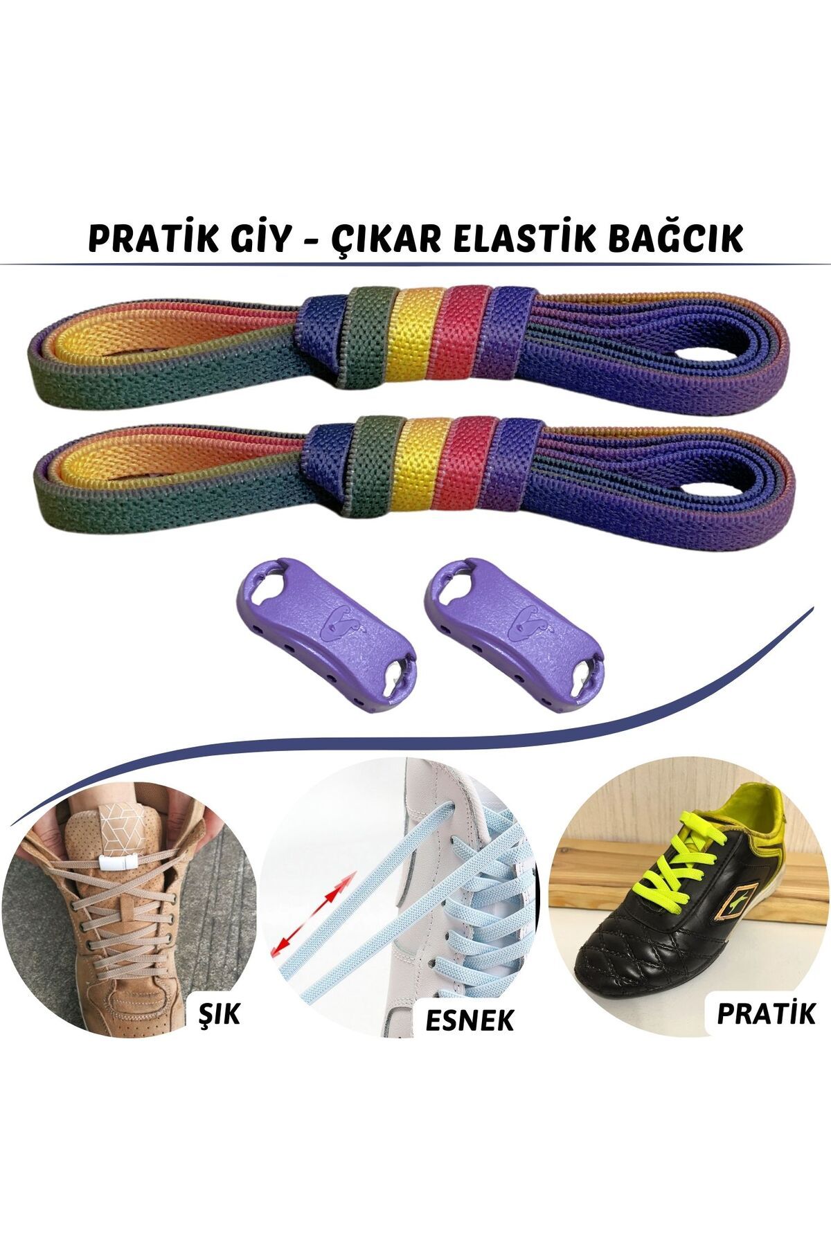 Mawrond Pratik, Akıllı,tak Bırak, Bağlamaya.çözmeye Gerek Olmayan Yeni Nesil Elastik,modern Ayakkabı Bağcığı