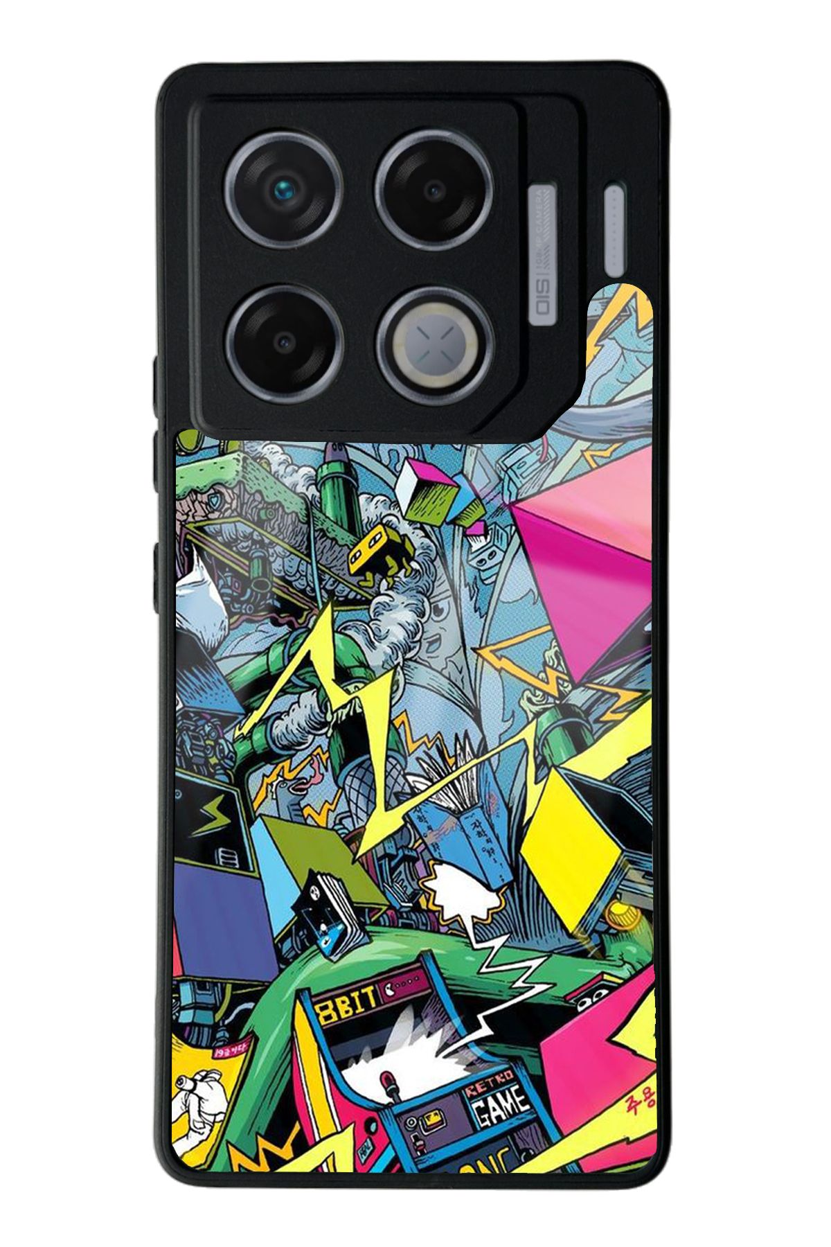 Spoyi İnfinix GT 20 Pro Retro Machine Tasarımlı Glossy Telefon Kılıfı