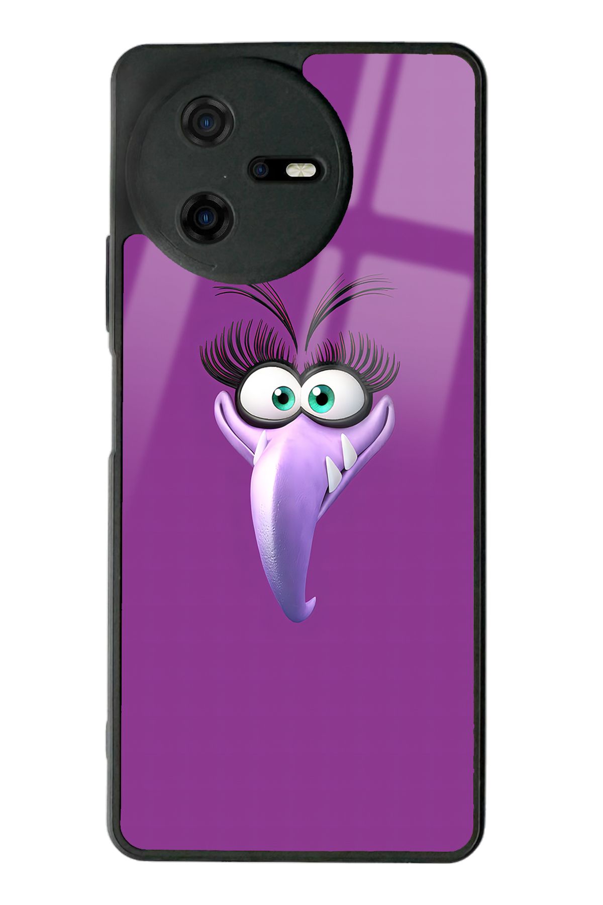 Spoyi Casper Via A40 Purple Angry Birds Tasarımlı Glossy Telefon Kılıfı