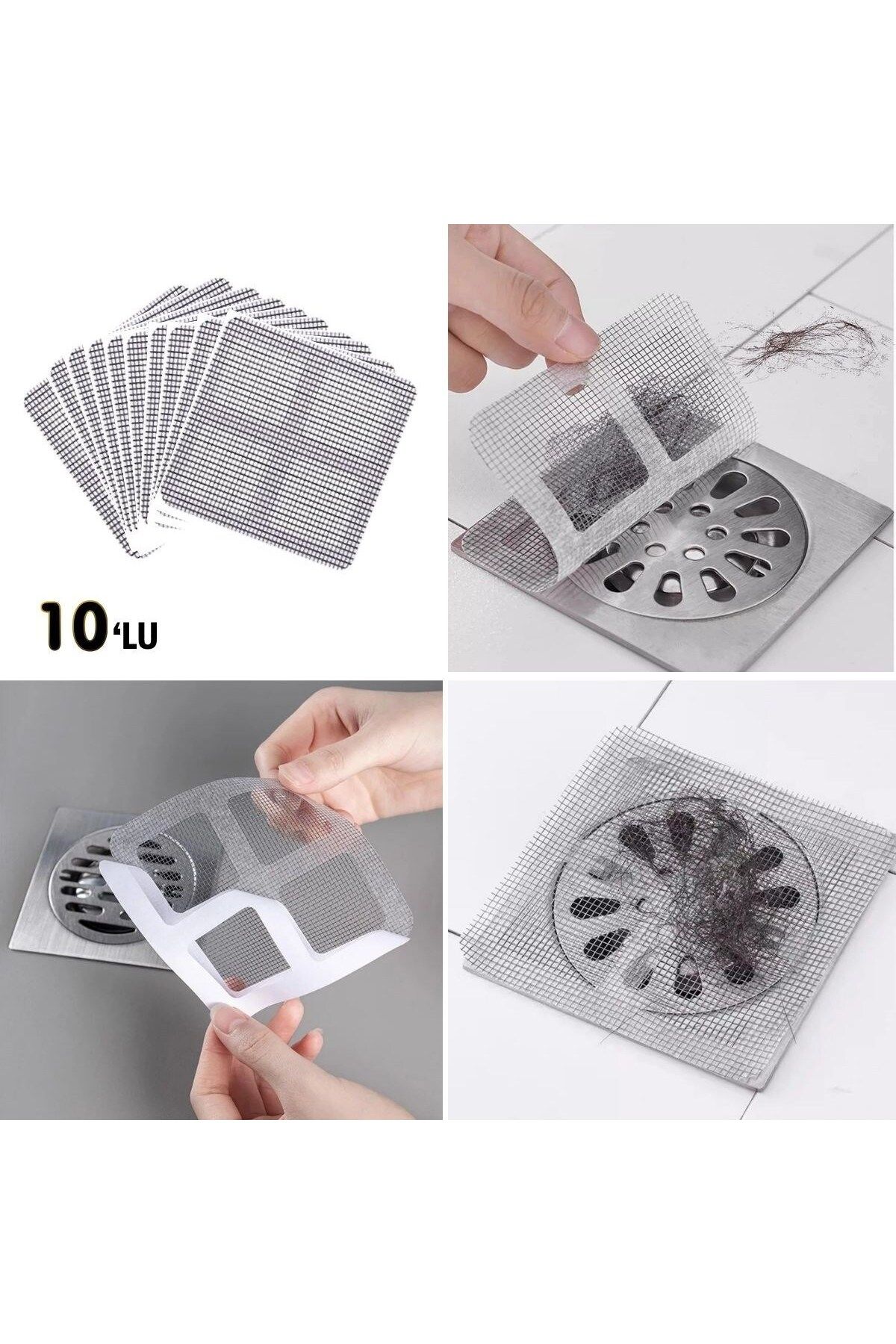 KfksStore 10 lu Banyo ve Mıutfak Lavabo Koku Önleyici ve Haşere Böcek Önleyici Gider Filtresi