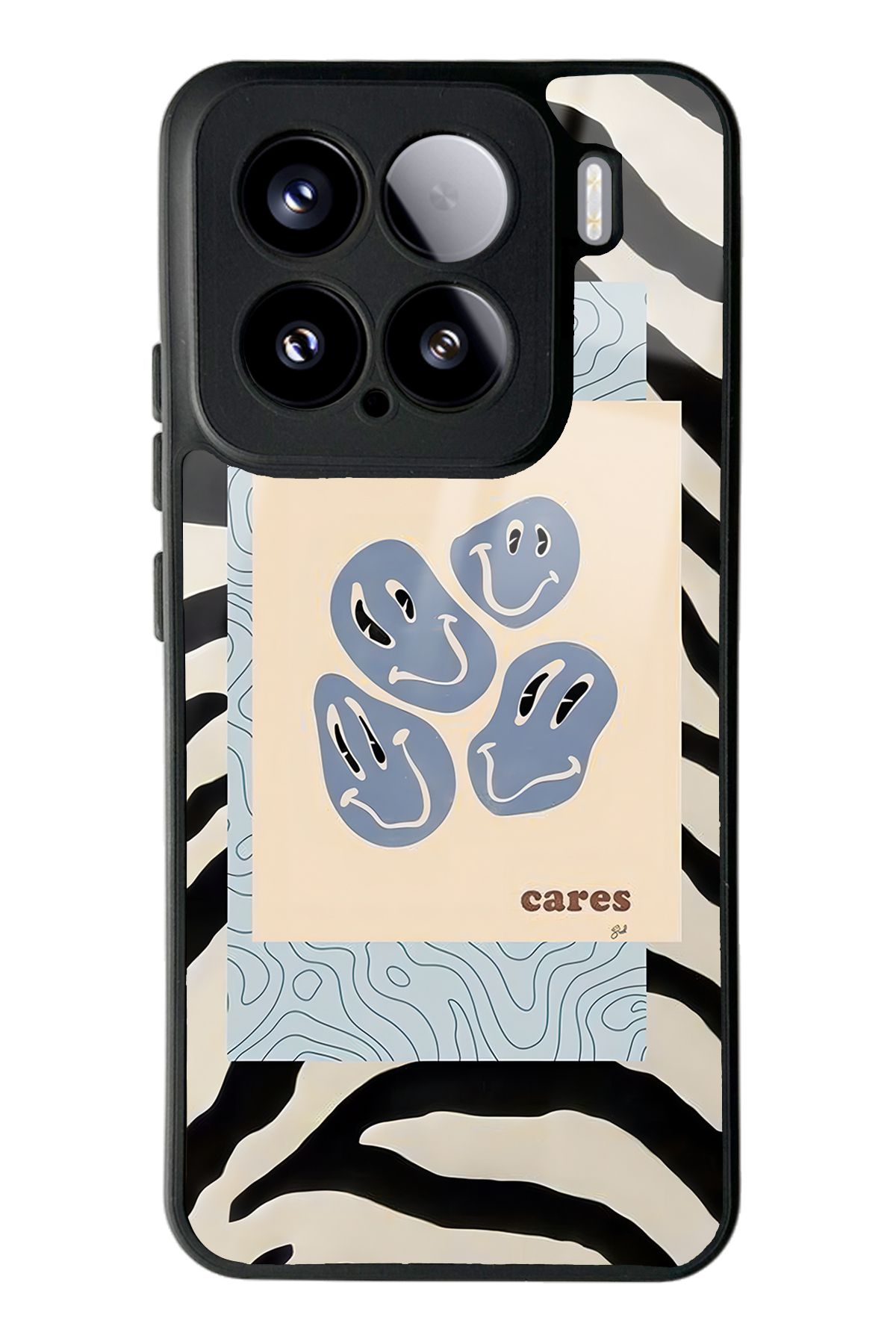 Spoyi Xiaomi Mi 15 Zebra Emoji Tasarımlı Glossy Telefon Kılıfı