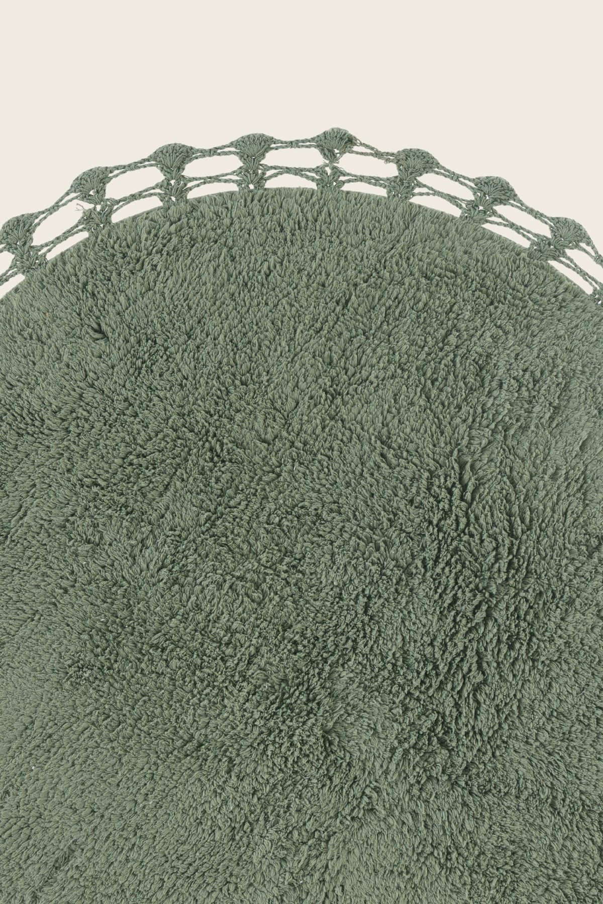 İrya-Luna Round Bath Mat 100% Cotton 90X90 Khaki 4