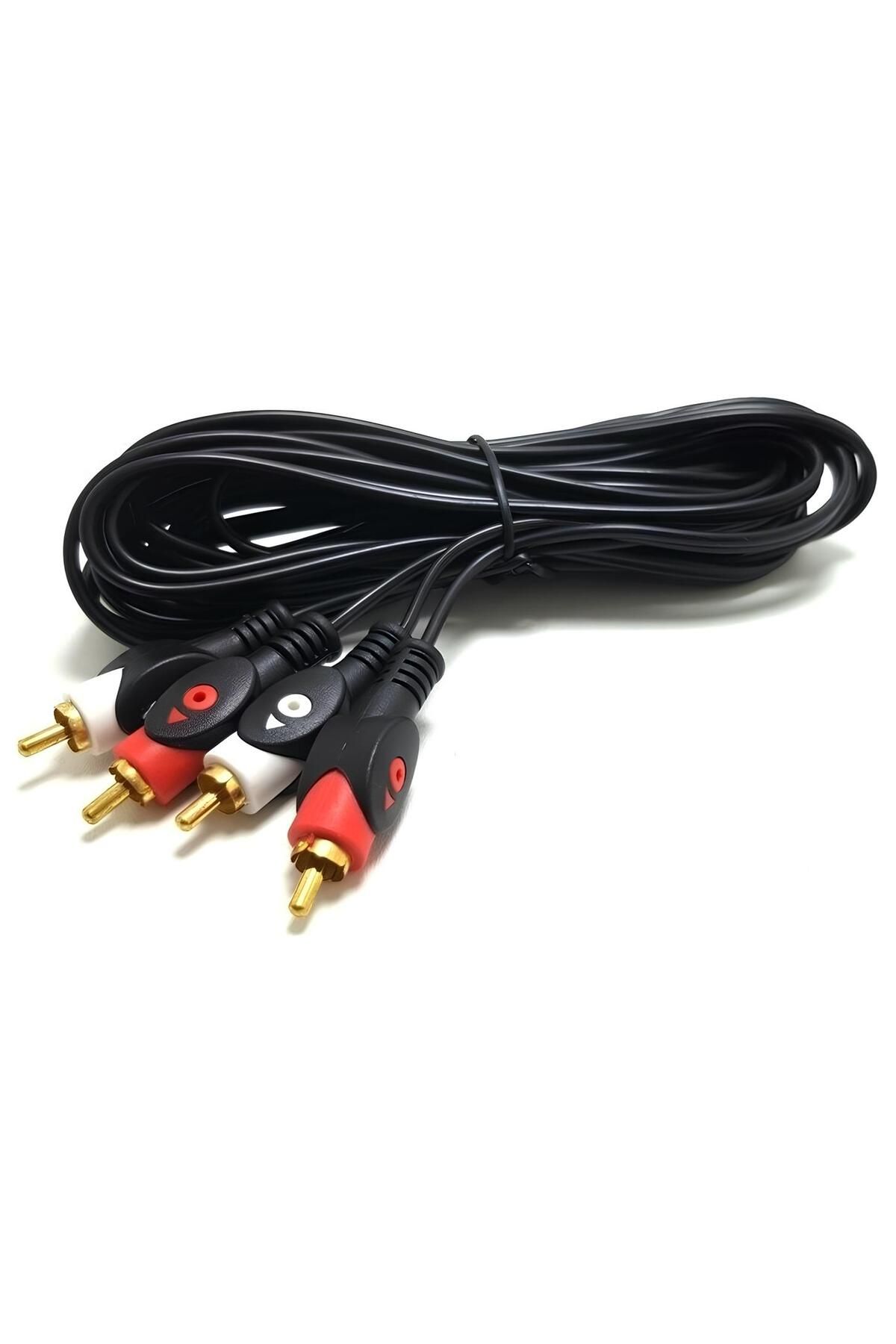 SpeedUF 2 RCA - 2 RCA Stereo Ses Kablosu | 3 Metre | Uzun Mesafede Net ve Temiz Ses!