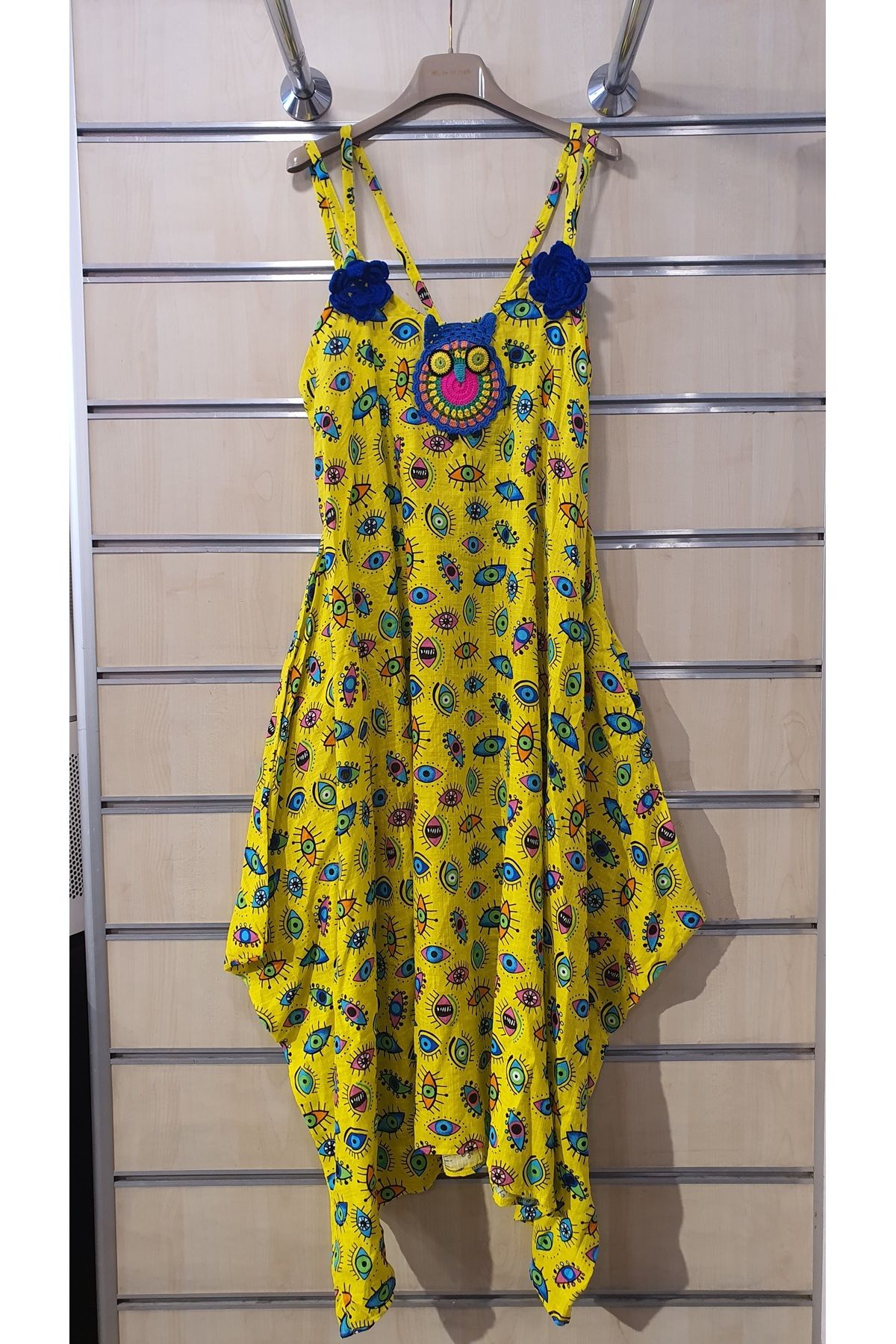 Park Moda NAKIŞ İŞLEMELİ TASARIM İP ASKILI ELBİSE