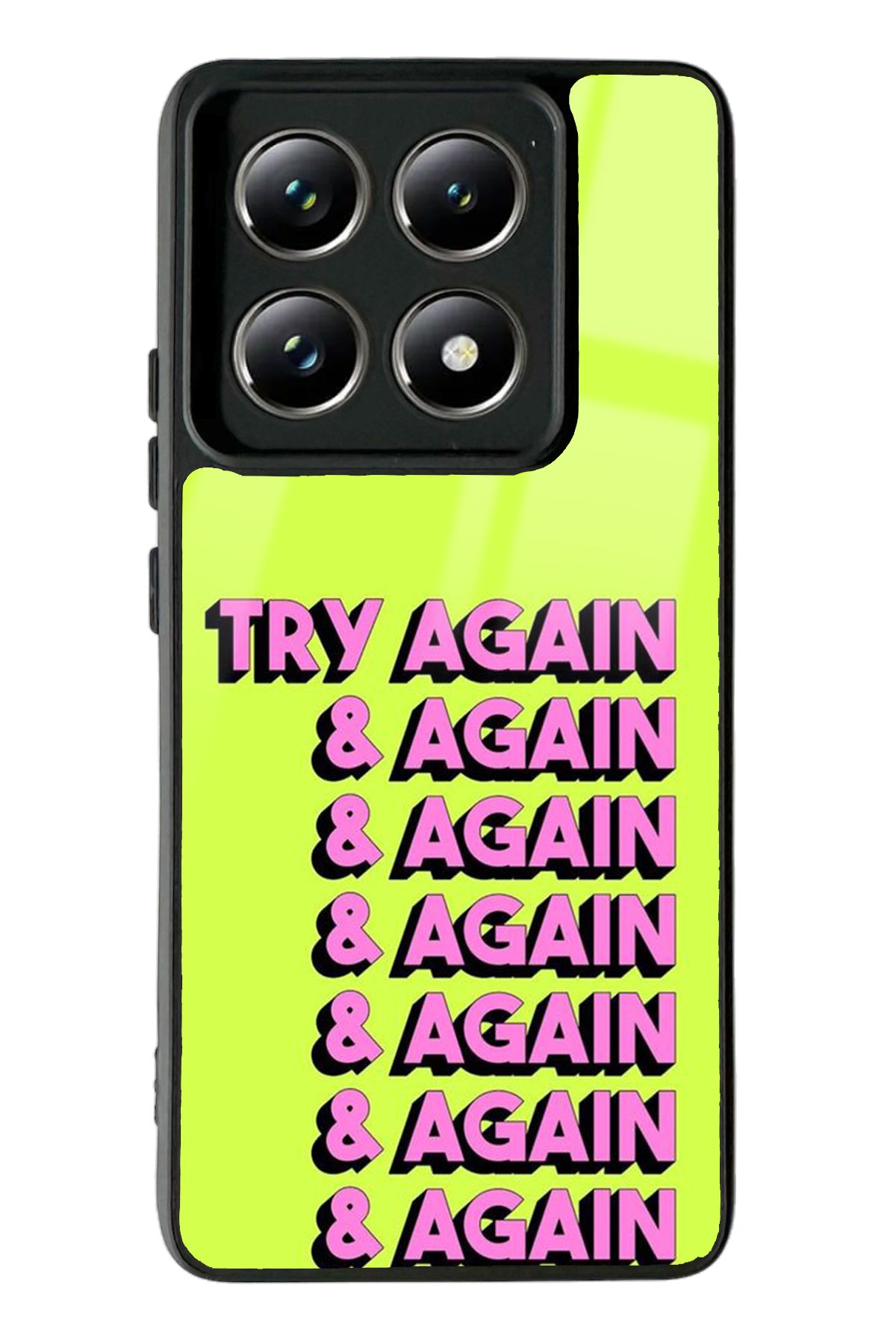 Spoyi Xiaomi Mi 14 T Pro Try Again Tasarımlı Glossy Telefon Kılıfı