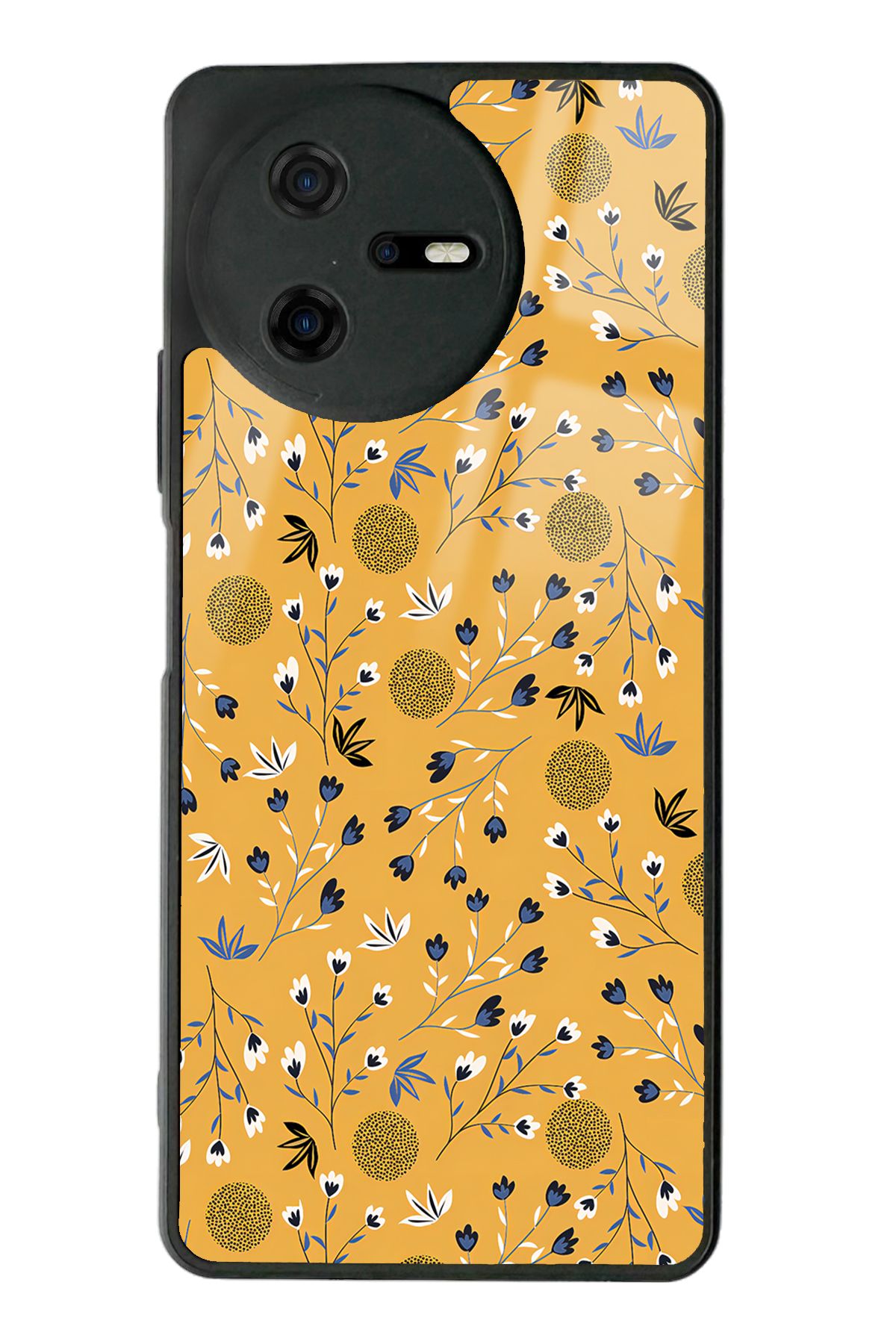 Spoyi Casper Via A40 Sarı Bindanlı Tasarımlı Glossy Telefon Kılıfı