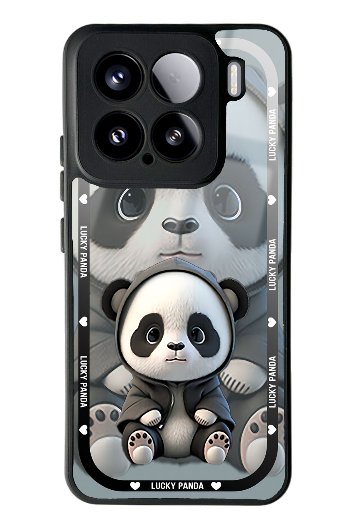 Spoyi Xiaomi Mi 15 White lucky panda Tasarımlı Glossy Telefon Kılıfı