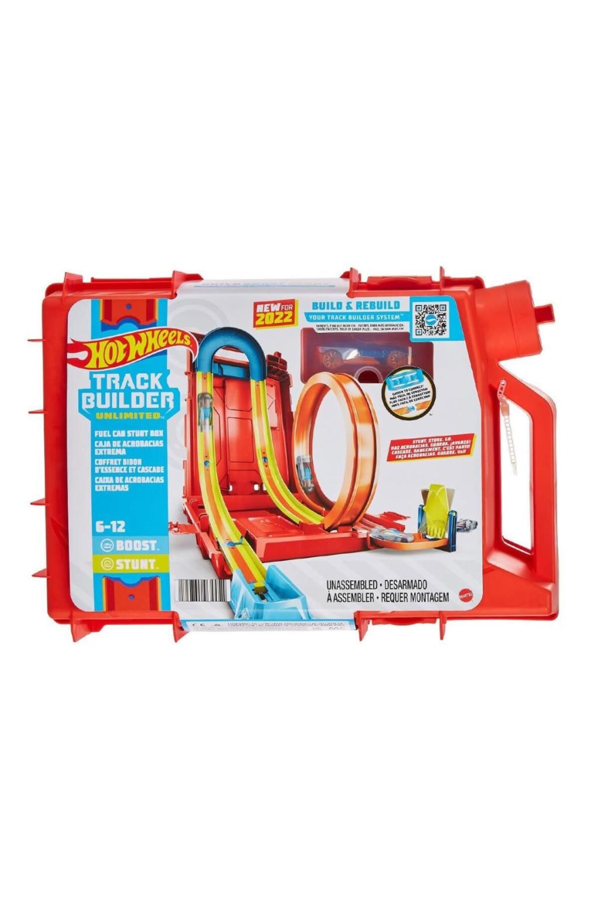 NessiWorld HDX78 HW Track Builder Benzin Bidonu Akrobasi Seti, Hot Wheels Track Builder