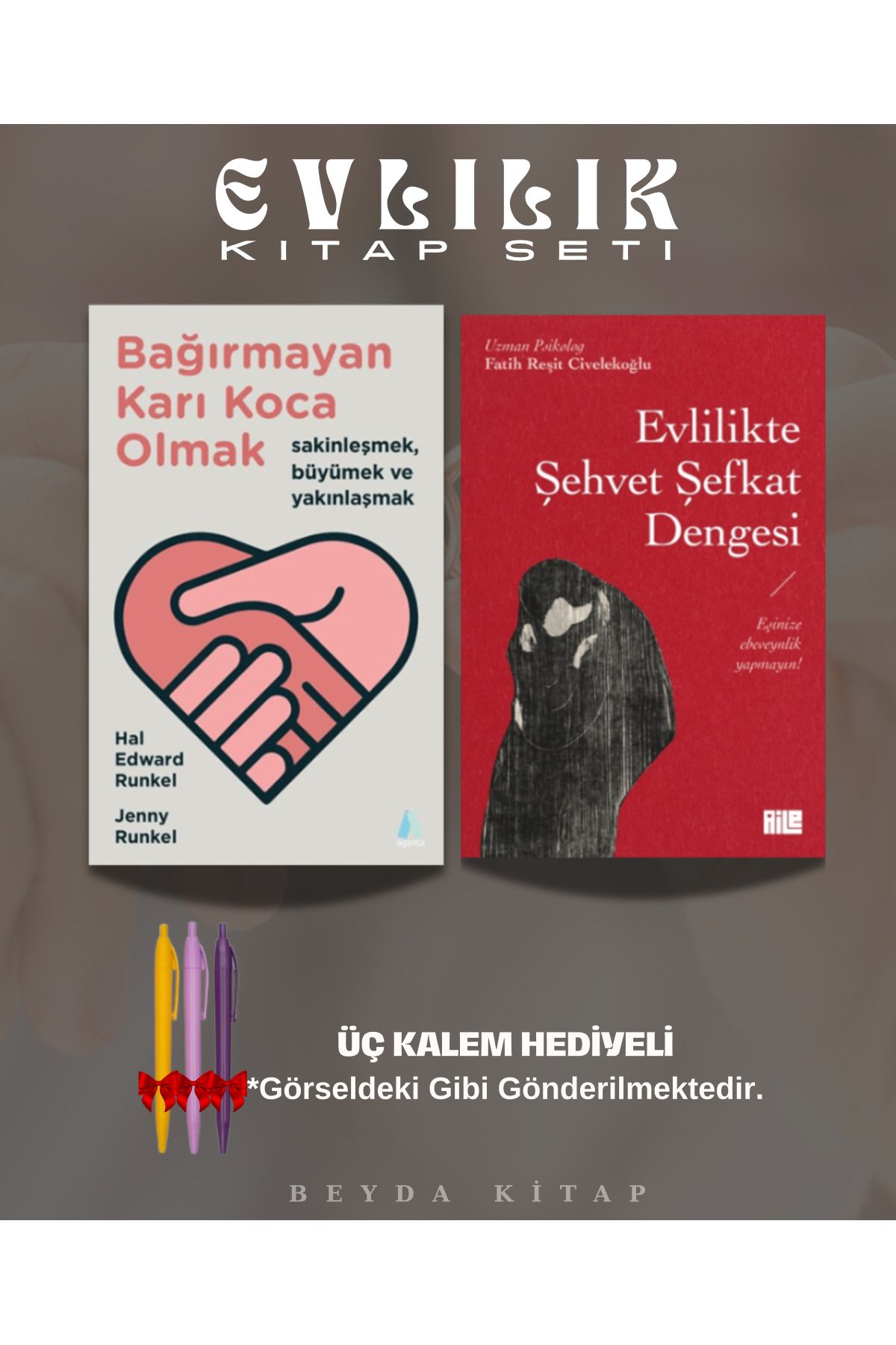 Aganta Yayınları Bağırmayan Karı Koca Olmak - Evlilikte Şehvet Şevkat - Kitap Seti - EVLKADY1