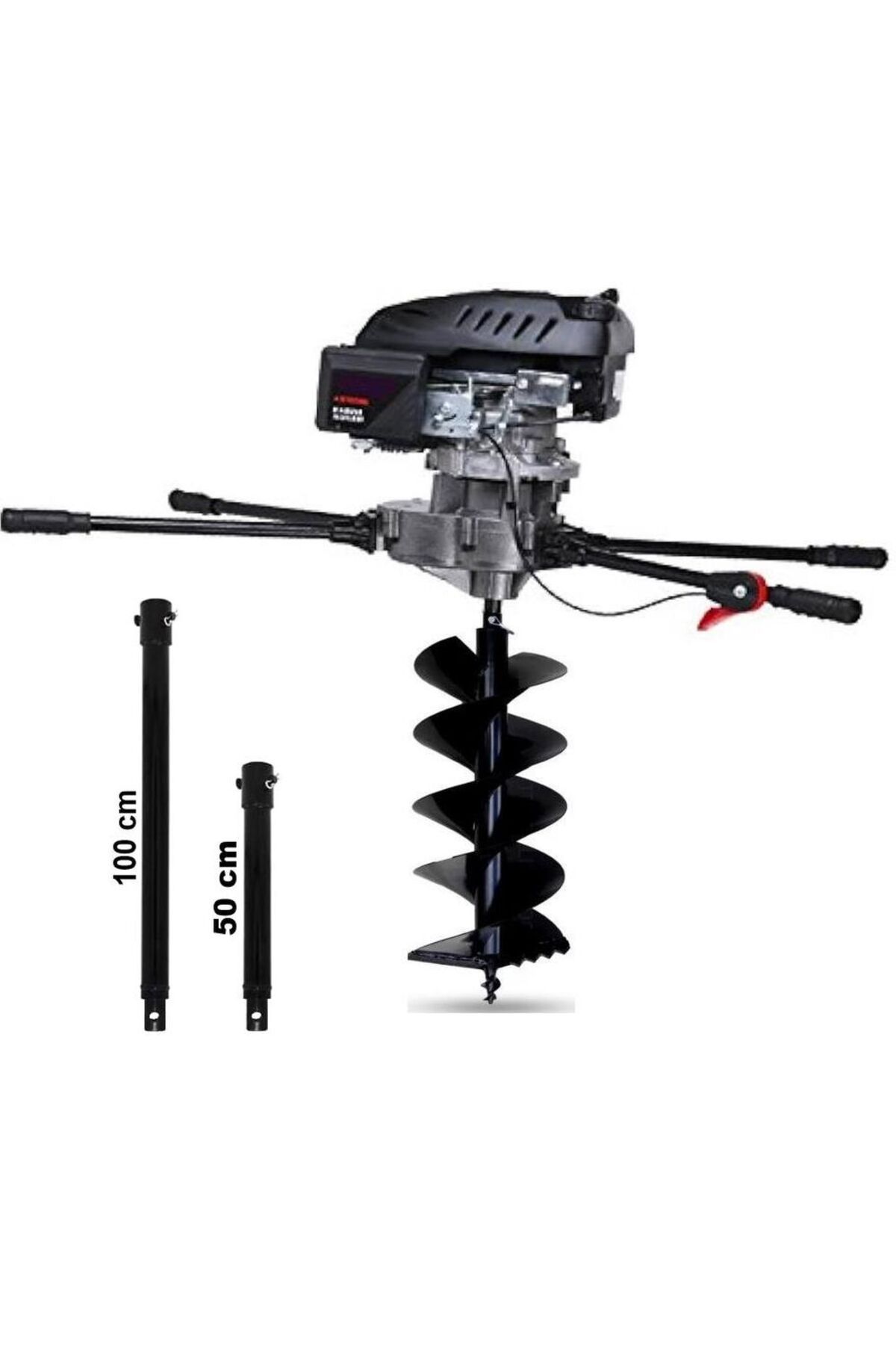GARDENPRO Ağır Hizmet Toprak Burgu Makinası 6.5 Hp 300 mm