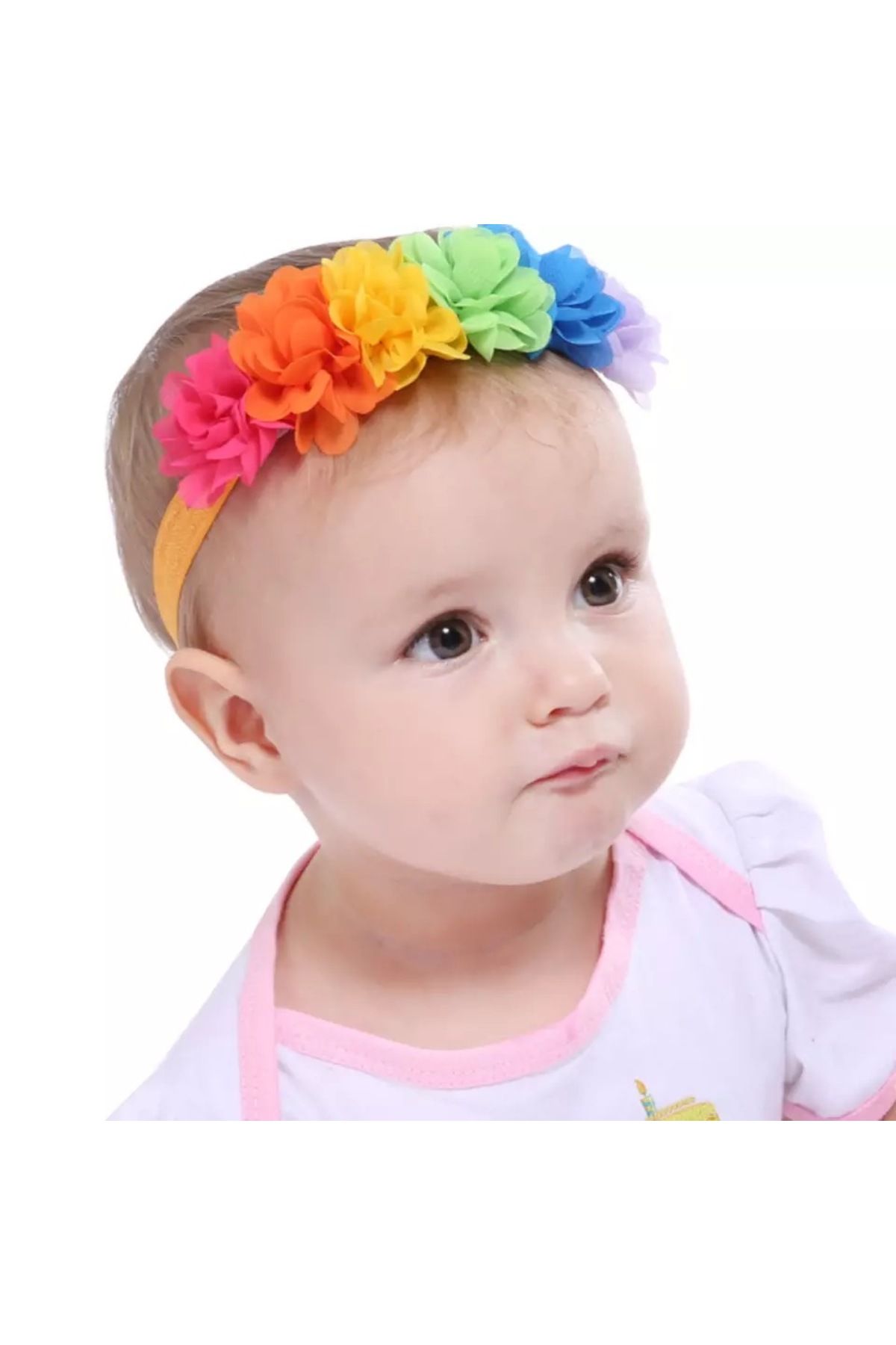 NURBİLGESTORE ÇİÇEKLİ BEBEK BANDANA ÖZEL GÜN BAYRAM 23 NİSAN BEBEK