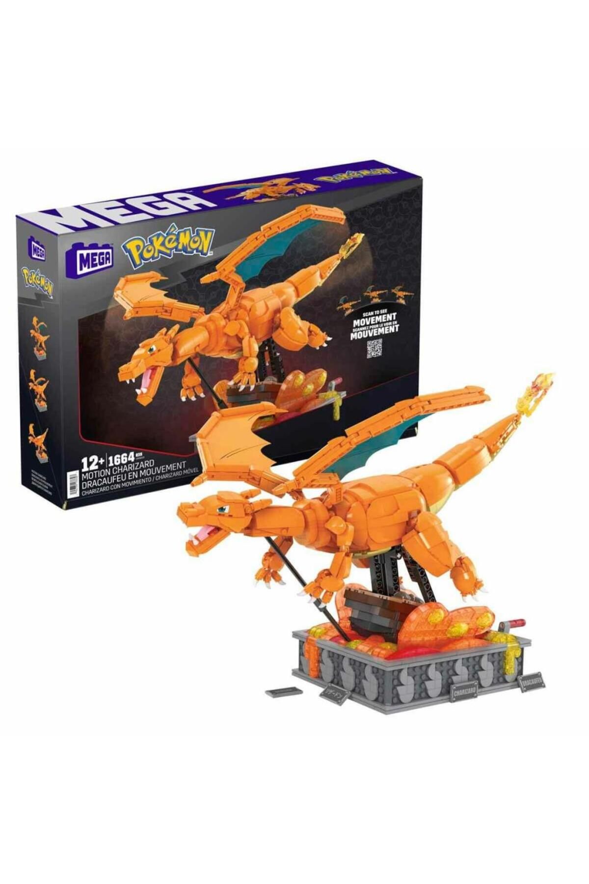 NessiWorld HMW05 MEGA Pokémon™ Hareketli Charizard 1664 parça +12 yaş