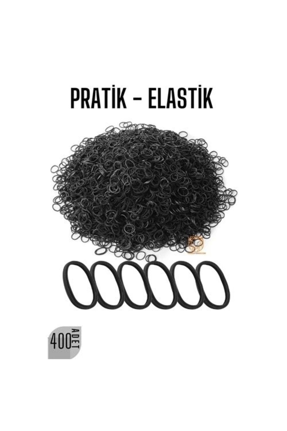 STOREMAX Pratik Saç Lastik Toka 400 ADET SİYAH